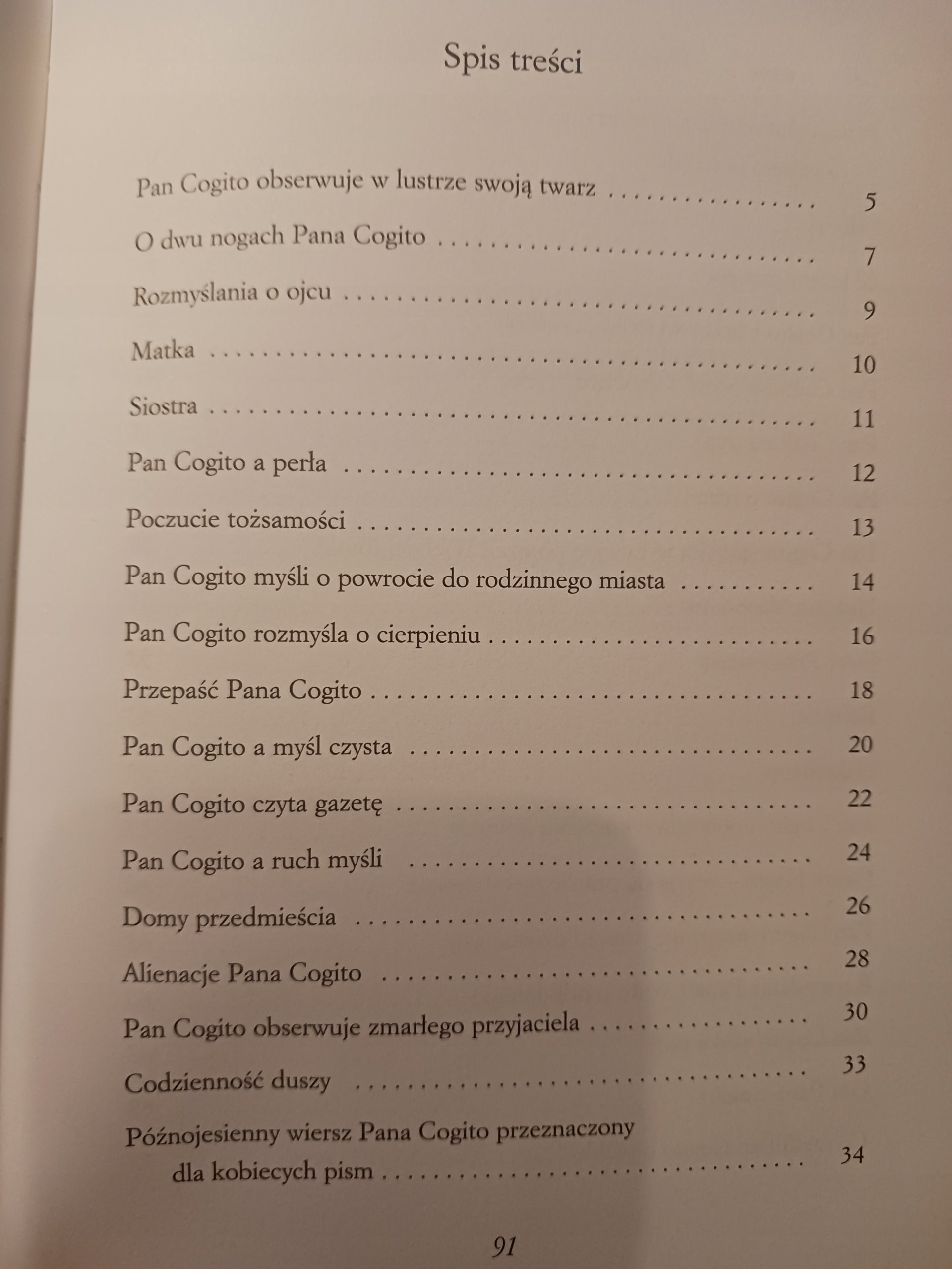 Pan Cogito Zbigniew Herbert