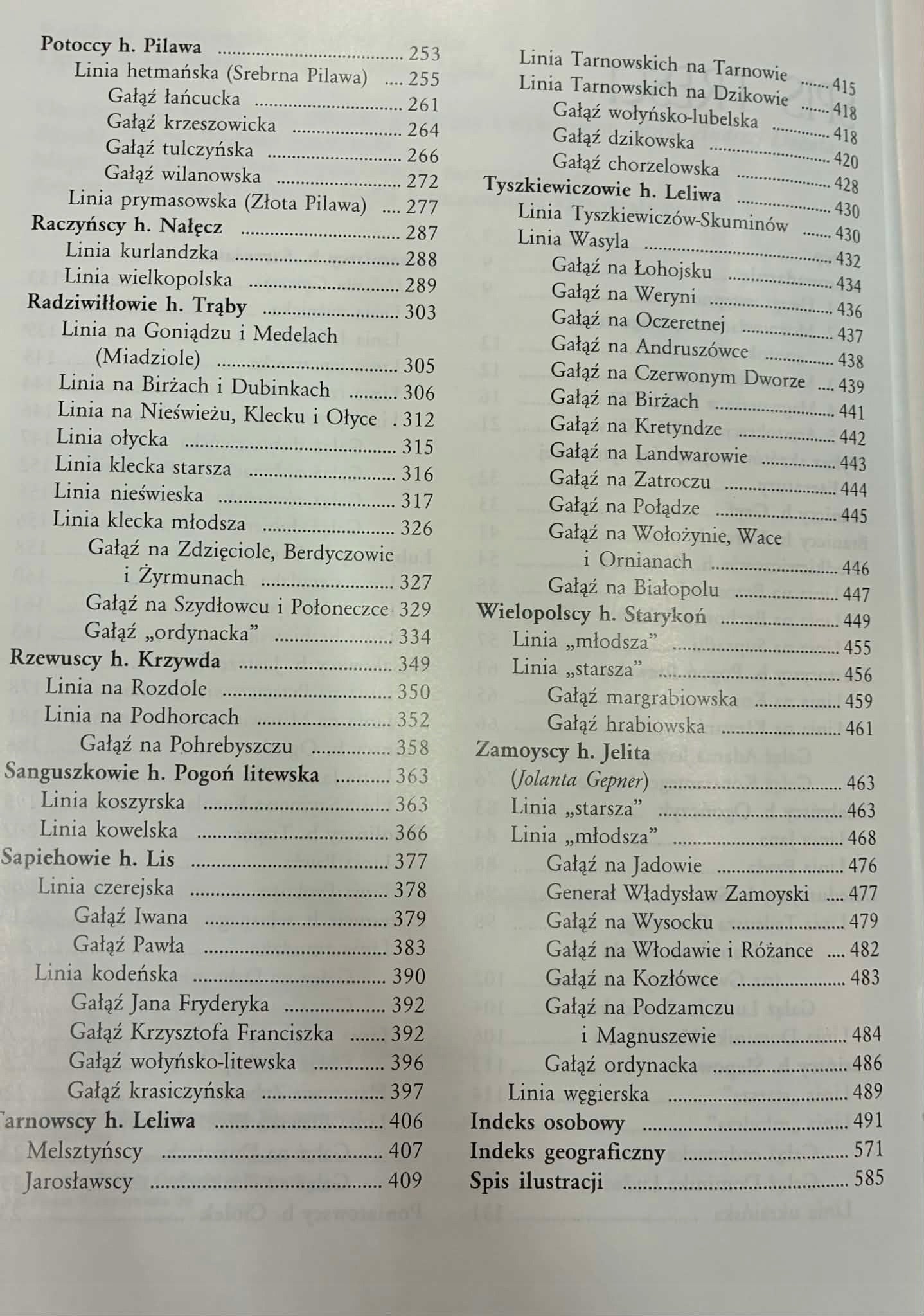 Poczet polskich rodów arystokratycznych + Tablice genealogiczne Zielińska