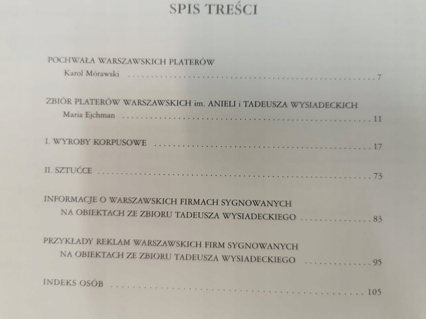 Katalog zbioru platerów warszawskich im. Anieli i Tadeusza Wysiadeckich