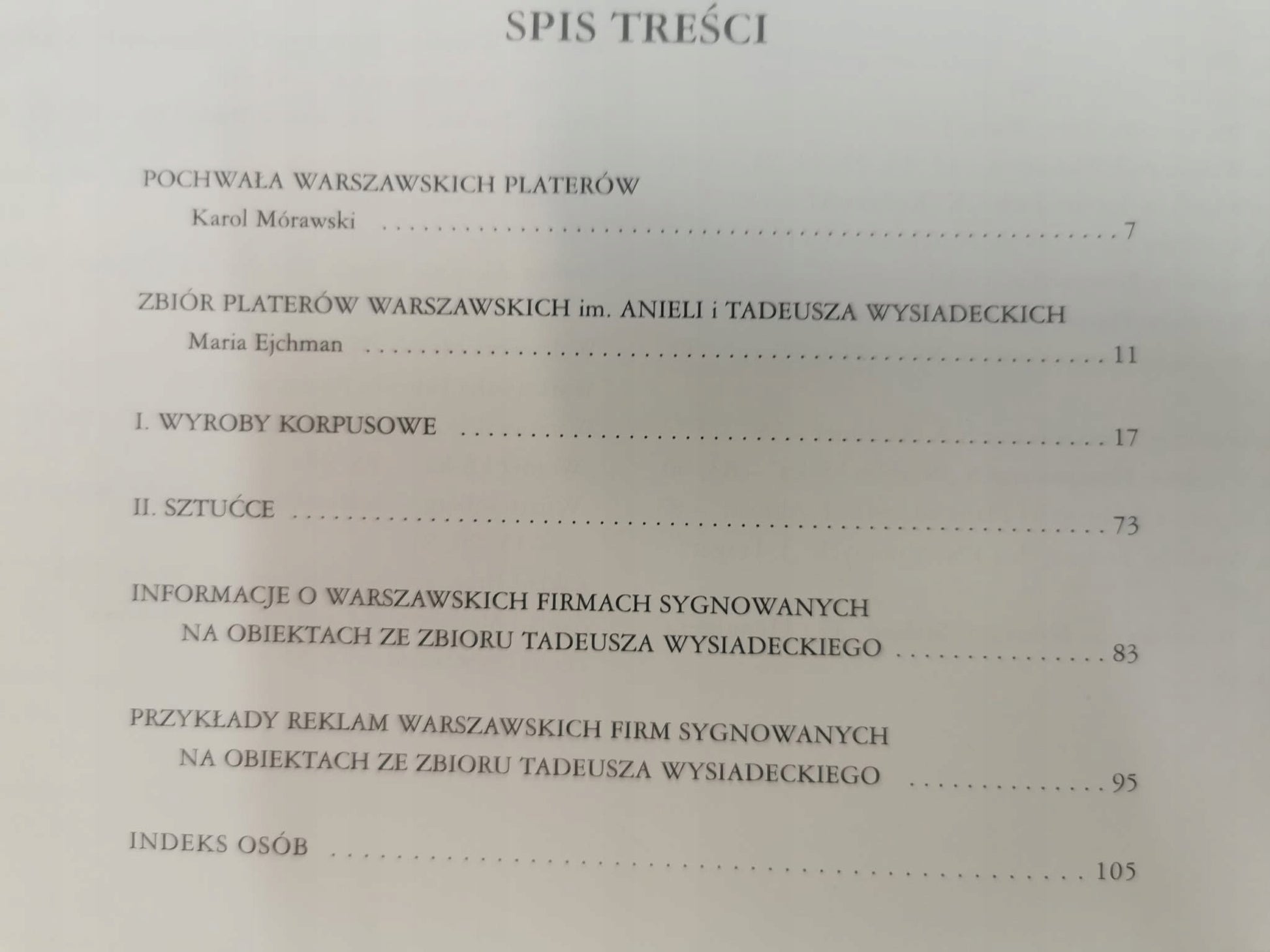 Katalog zbioru platerów warszawskich im. Anieli i Tadeusza Wysiadeckich