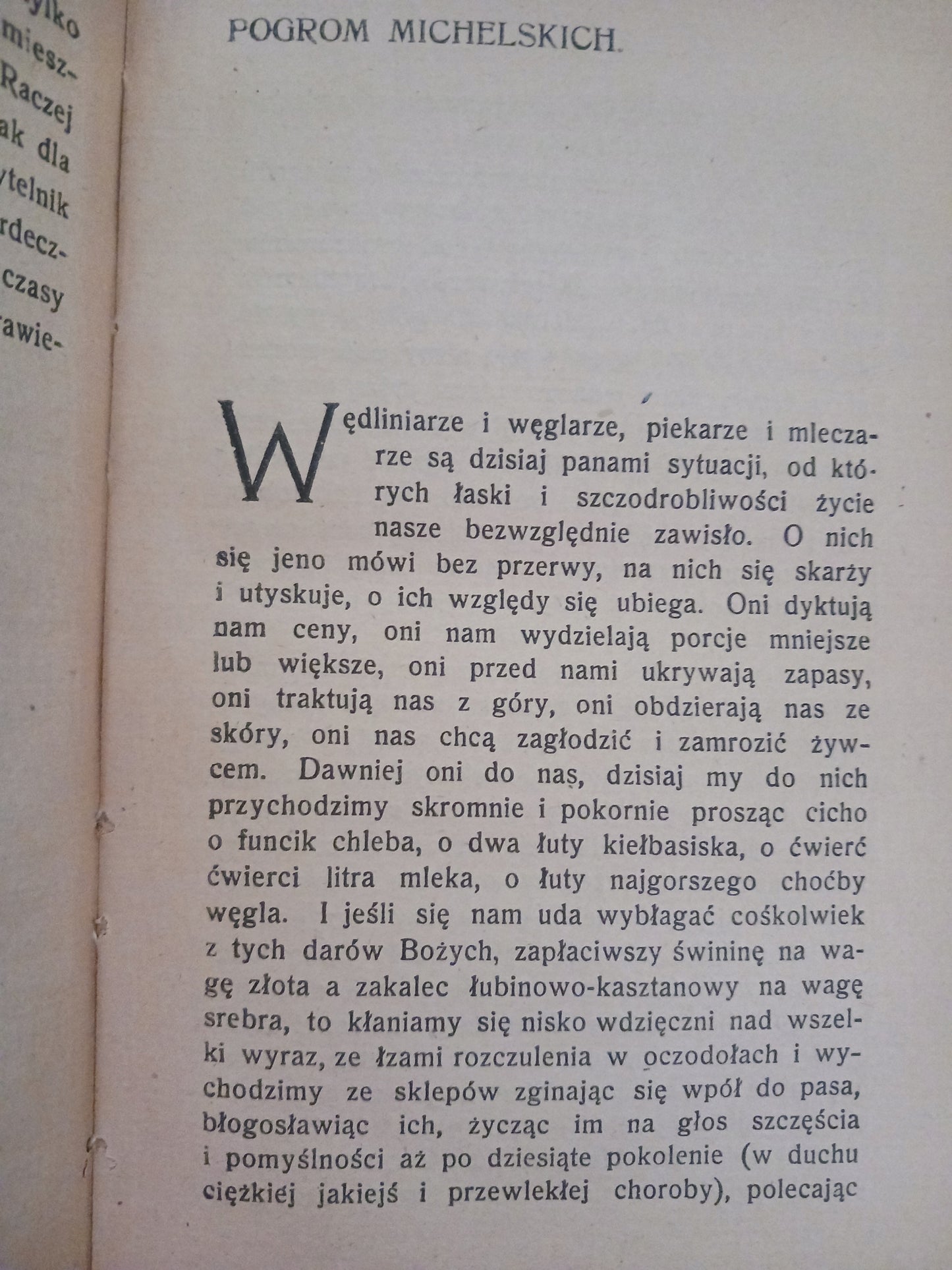 Pogrom: ramoty i gawędy (1915-1919) Adolf Nowaczyński [wydanie z roku 1921]