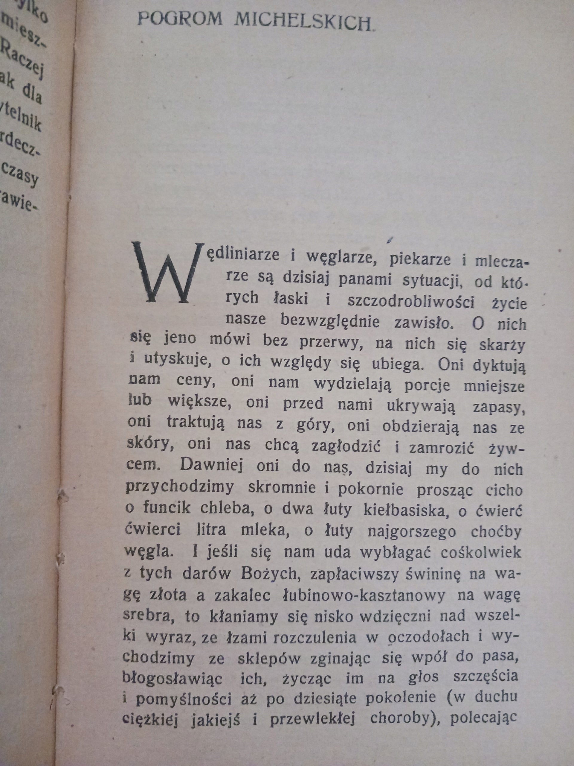 Pogrom: ramoty i gawędy (1915-1919) Adolf Nowaczyński [wydanie z roku 1921]