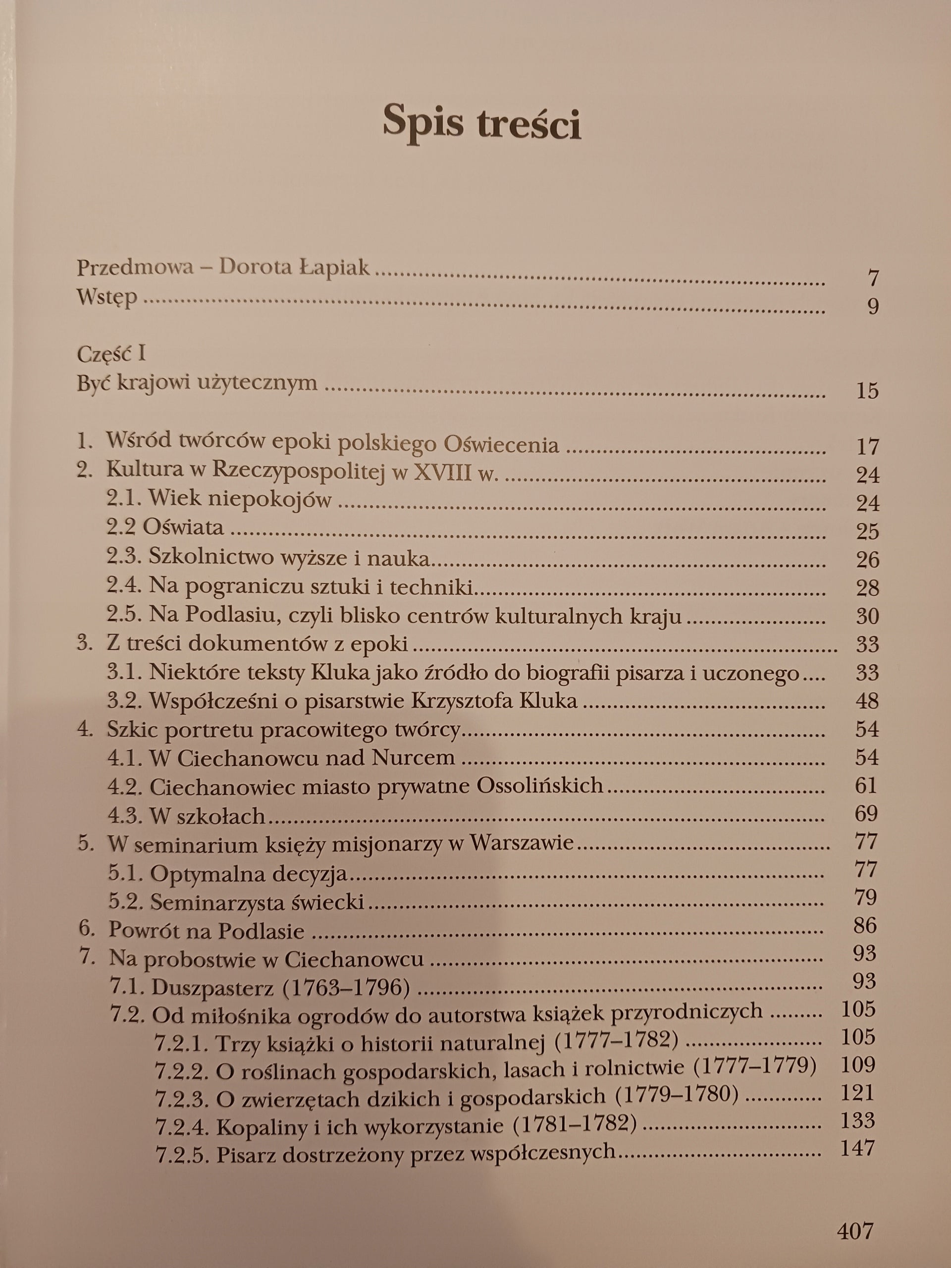 Ksiądz Jan Krzysztof Kluk - Pisarz i uczony Zbigniew Wójcik