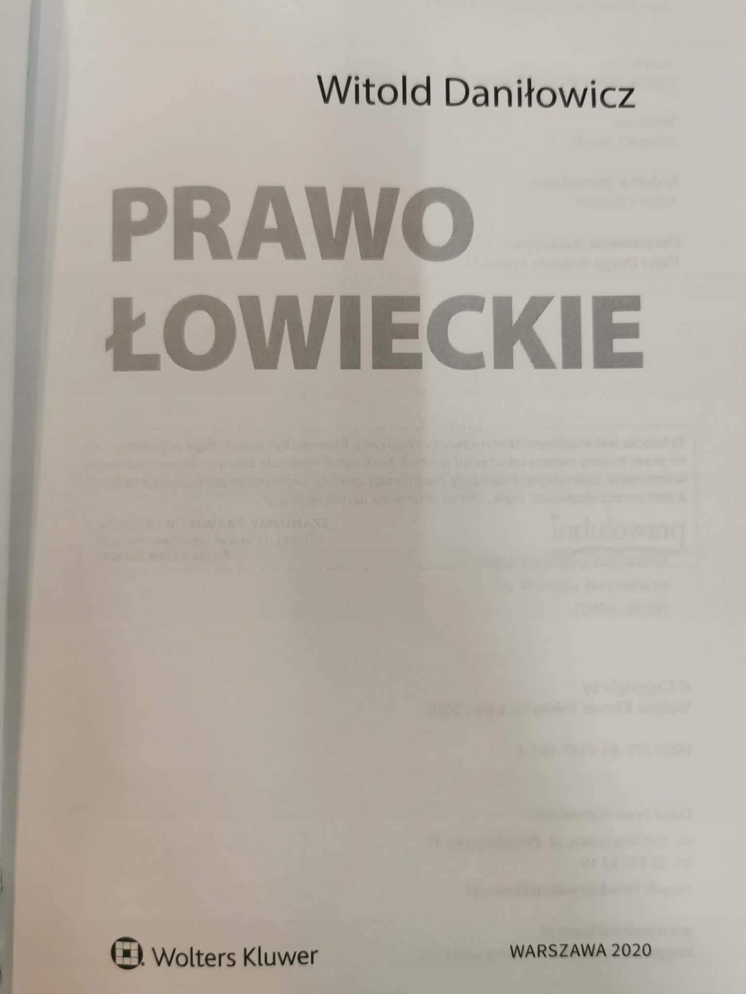 Prawo łowieckie, Witold Daniłowicz