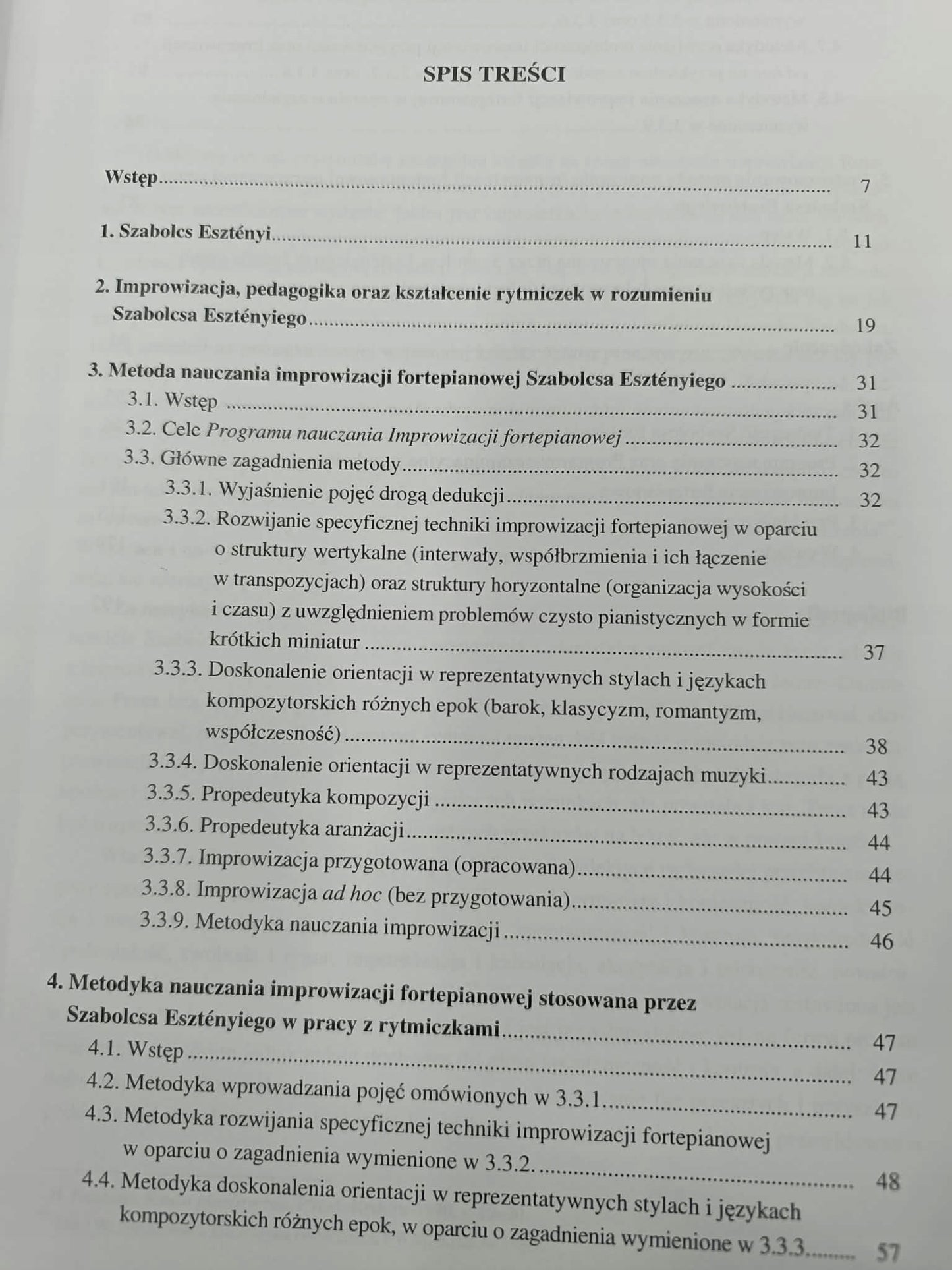 Klaudia Zwierz, Improwizacja fortepianowa Szabolcsa Esztenyiego metoda