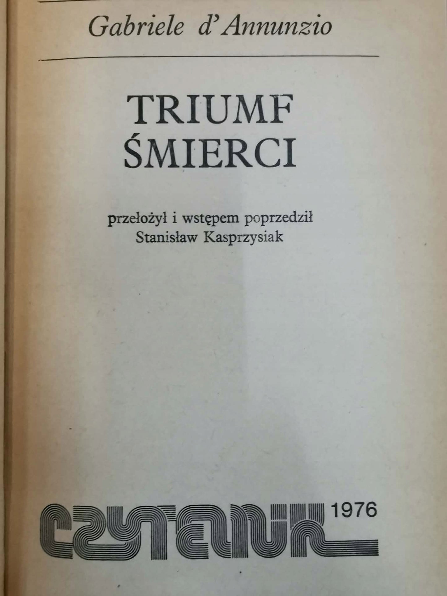 Triumf śmierci, Gabriele d Annunzio