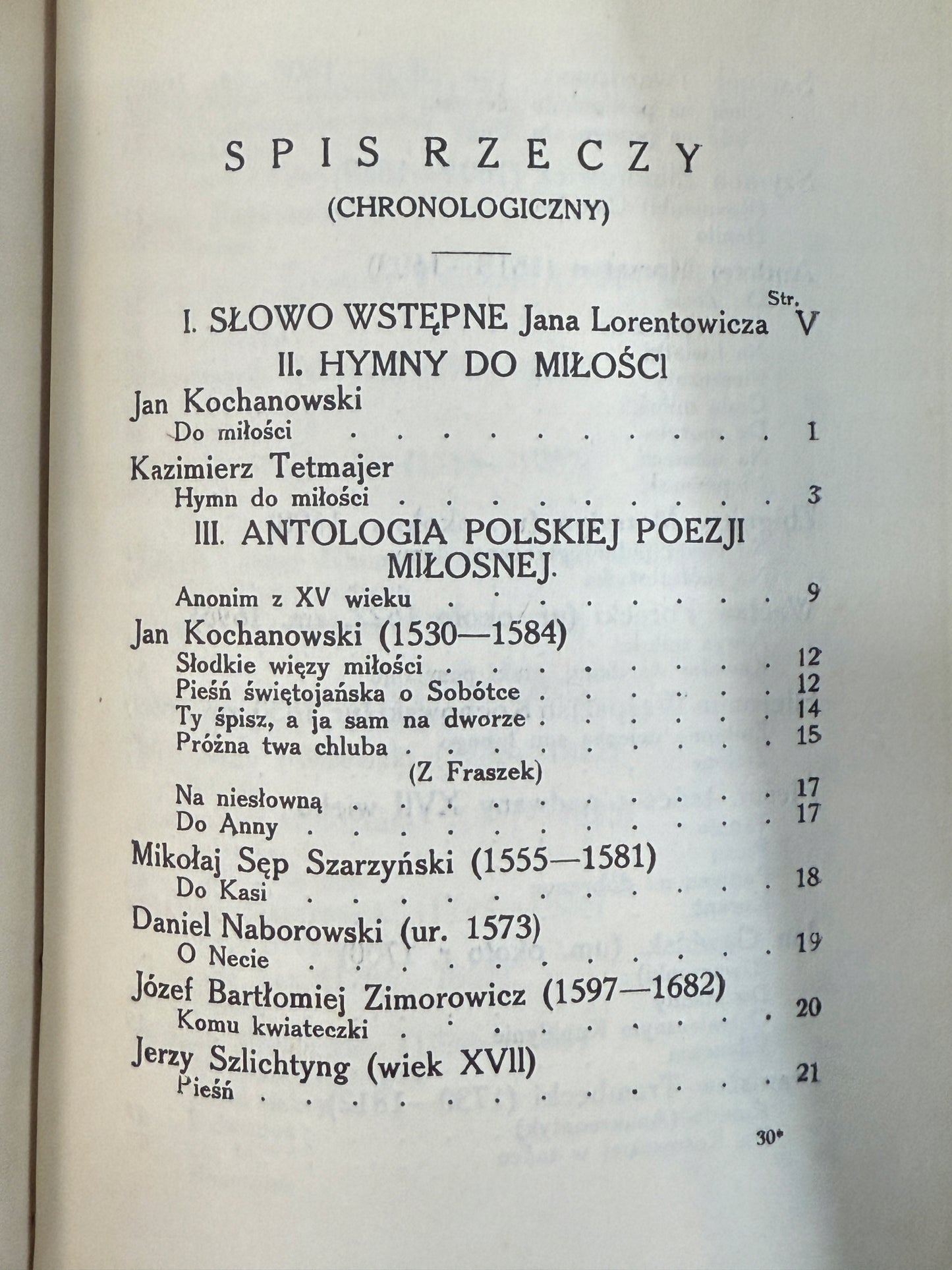 Polska pieśń miłosna Antologia Jan Lorentowicz [1923 r.]