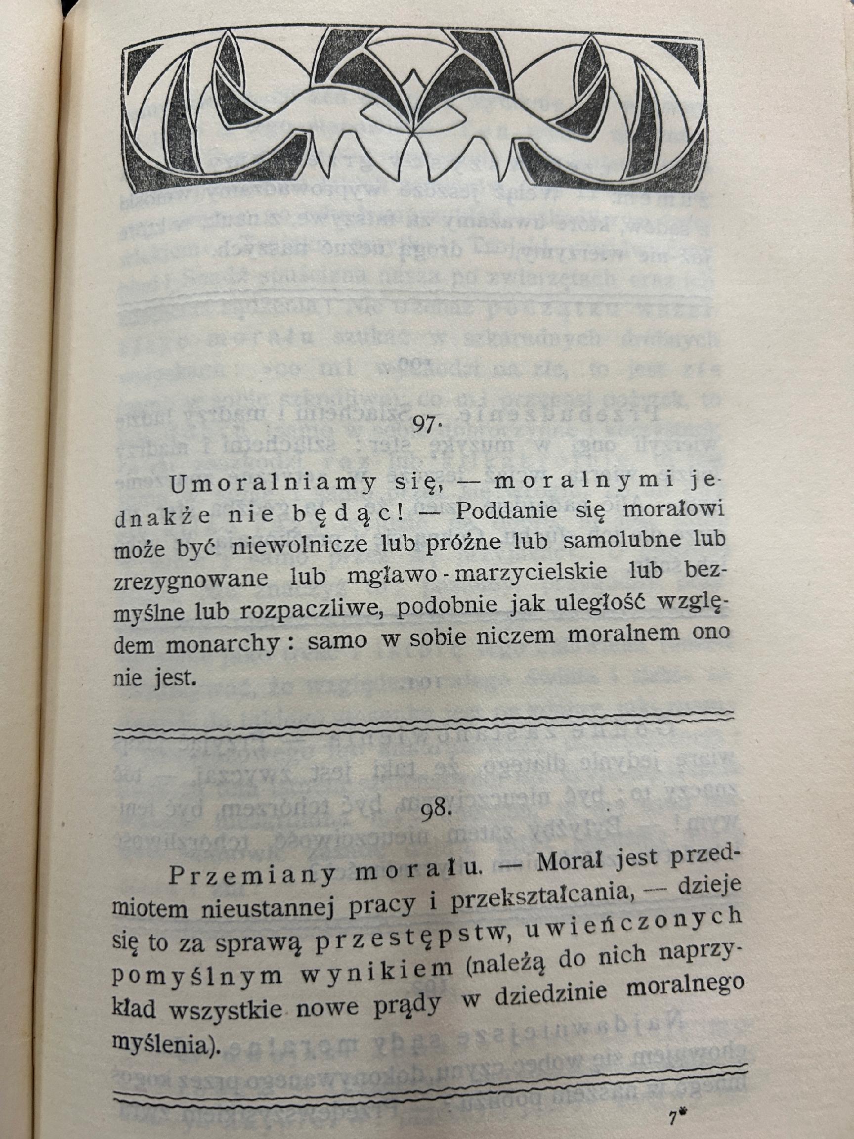 Jutrzenka. Myśli o przesądach moralnych - Fryderyk Nietzsche [1907 r.]