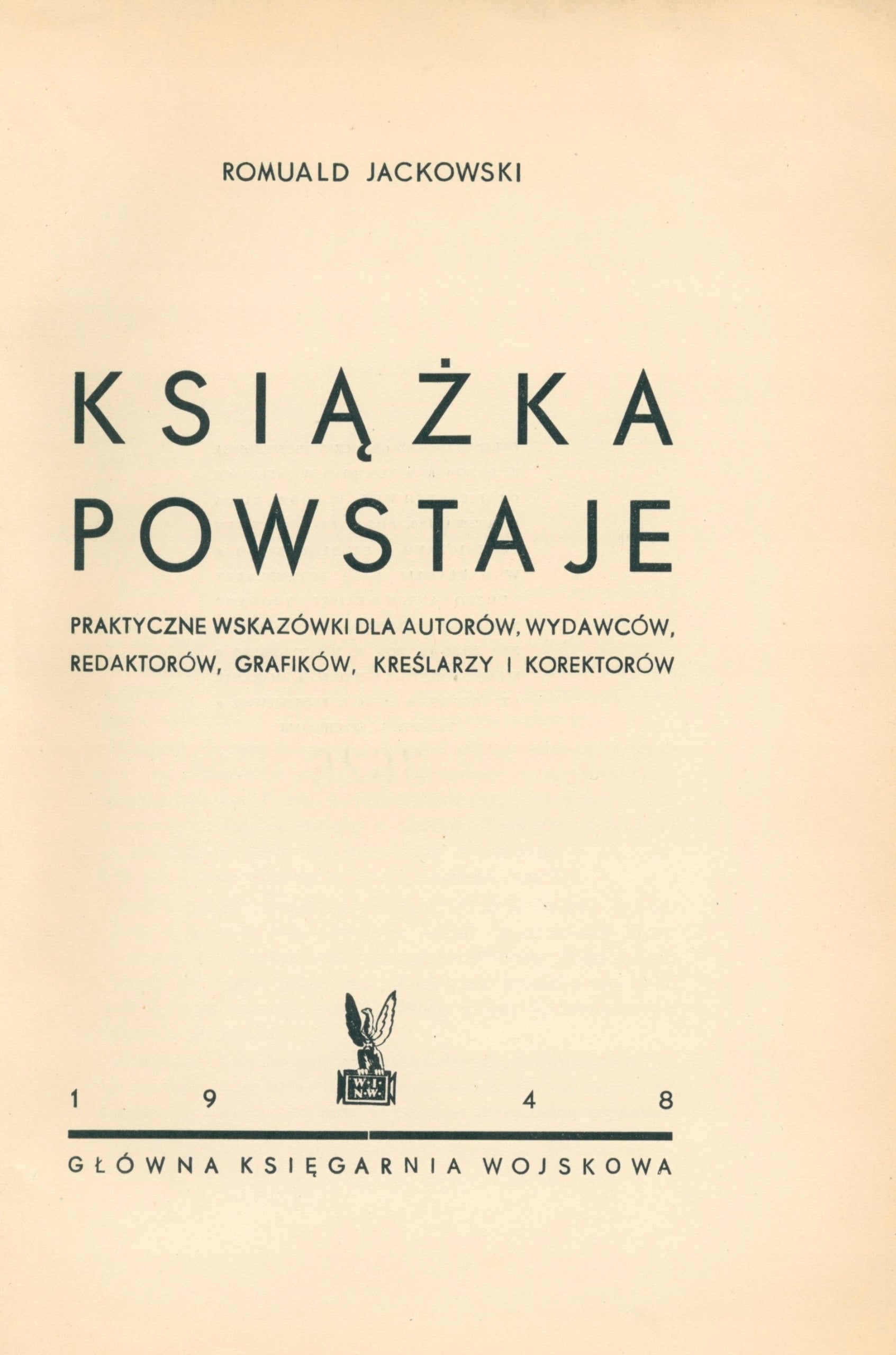 Książka Powstaje Jackowski Romuald
