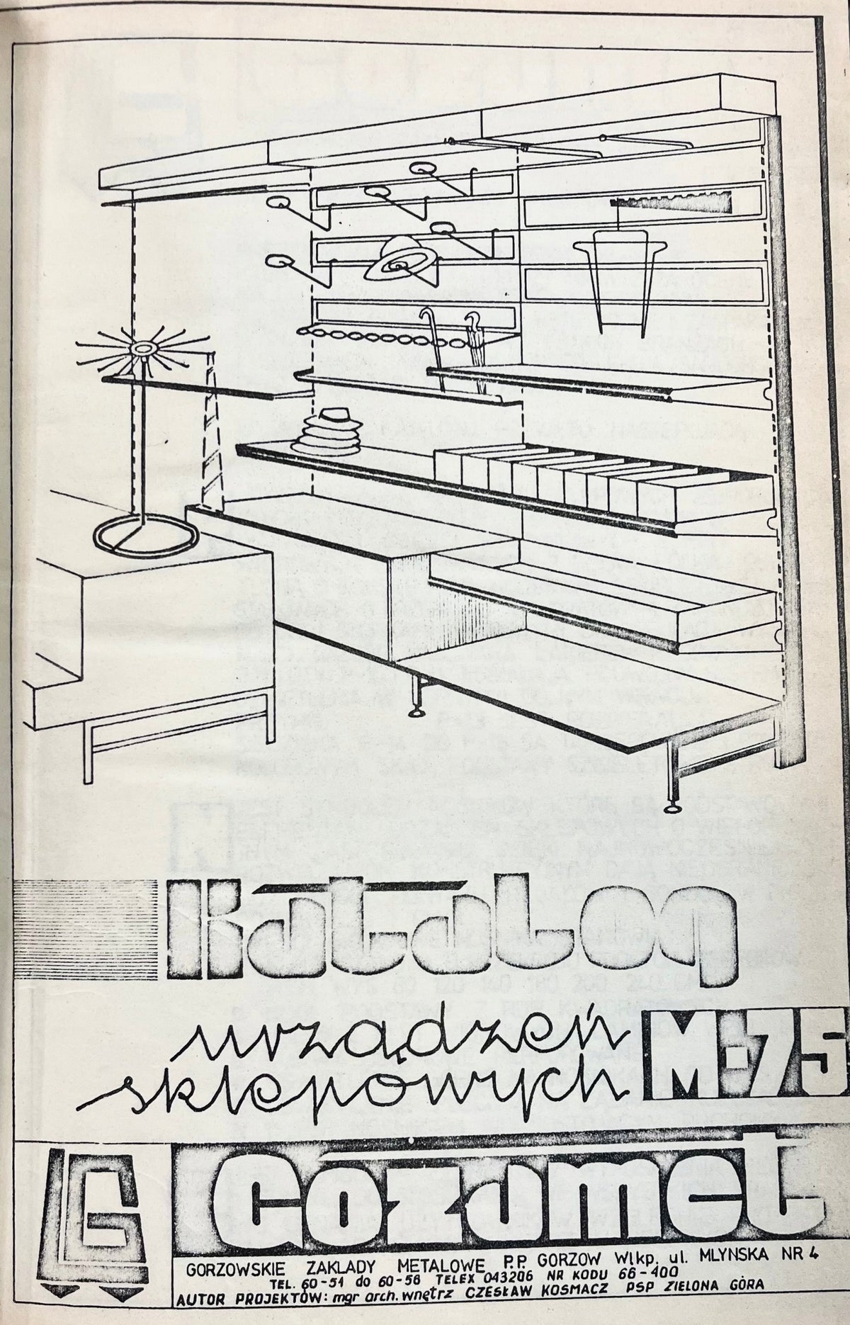 Zestaw 2 katalogów Urządzenia sklepowe Cz. I, II M-75 Katalog