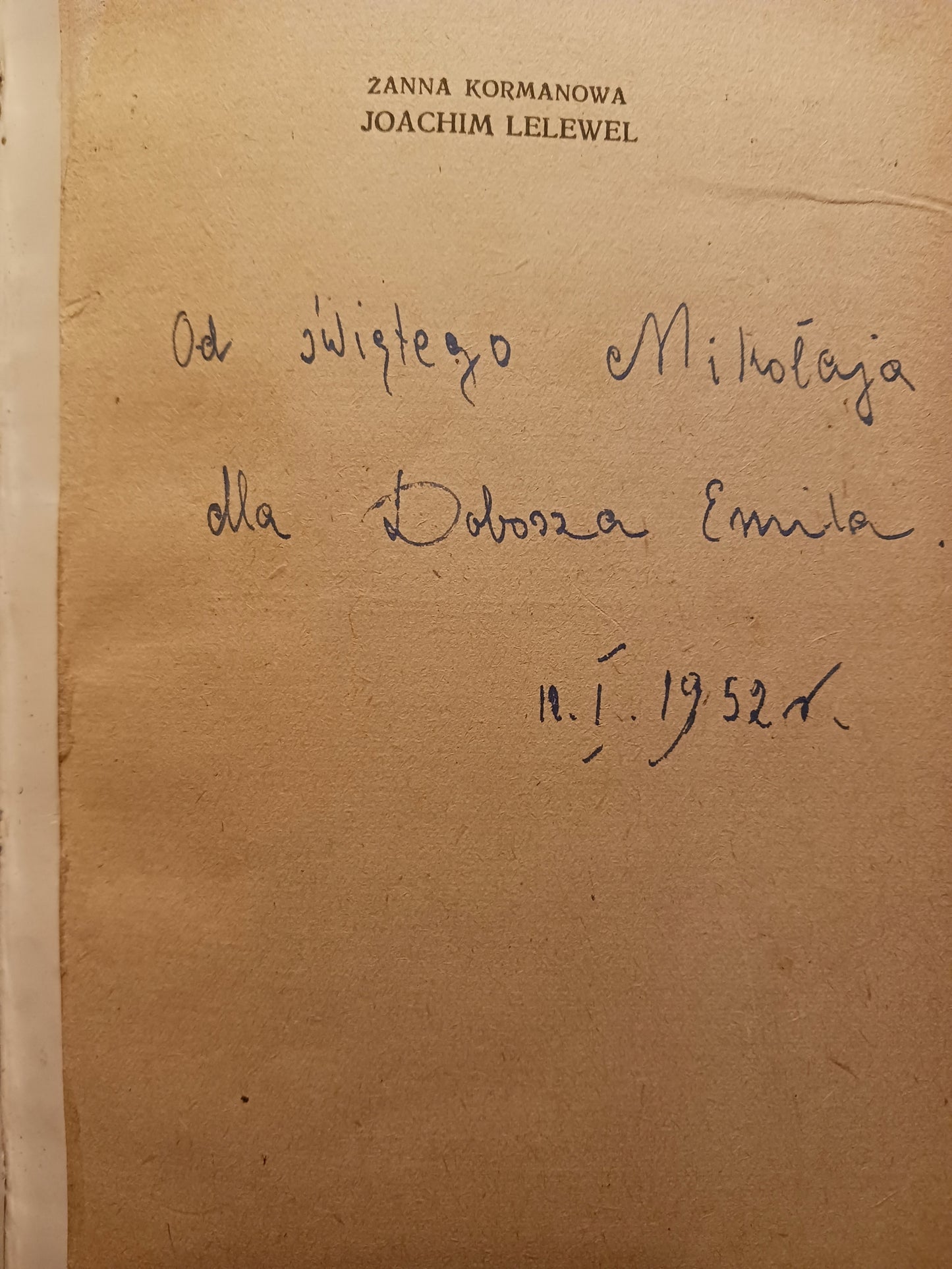 Joachim Lelewel Żanna Kormanowa [Wydanie z roku 1946]