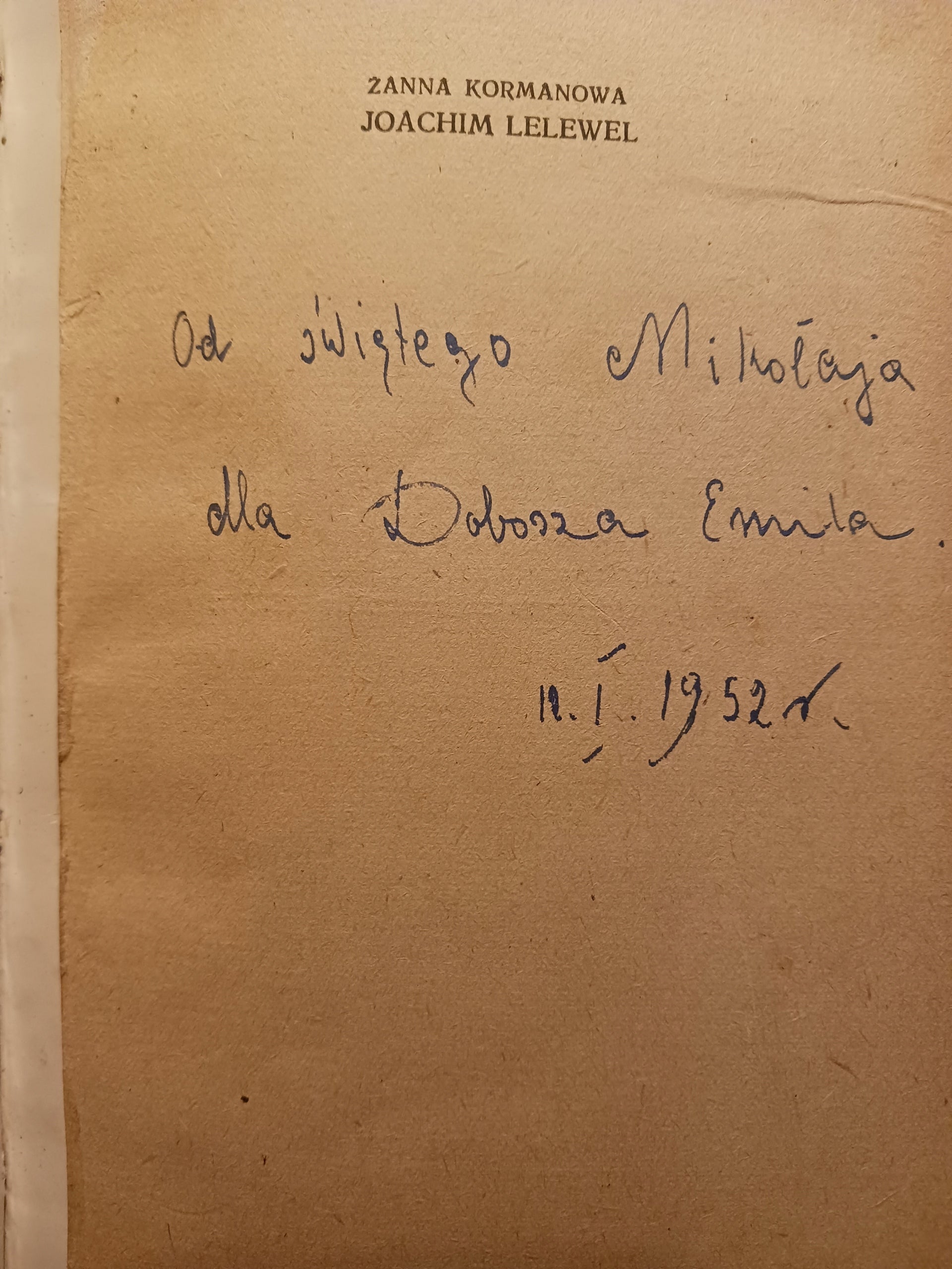 Joachim Lelewel Żanna Kormanowa [Wydanie z roku 1946]