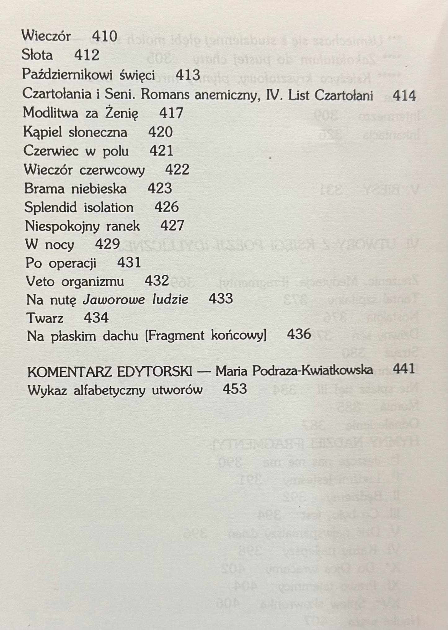 Utwory poetyckie Maria Komornicka