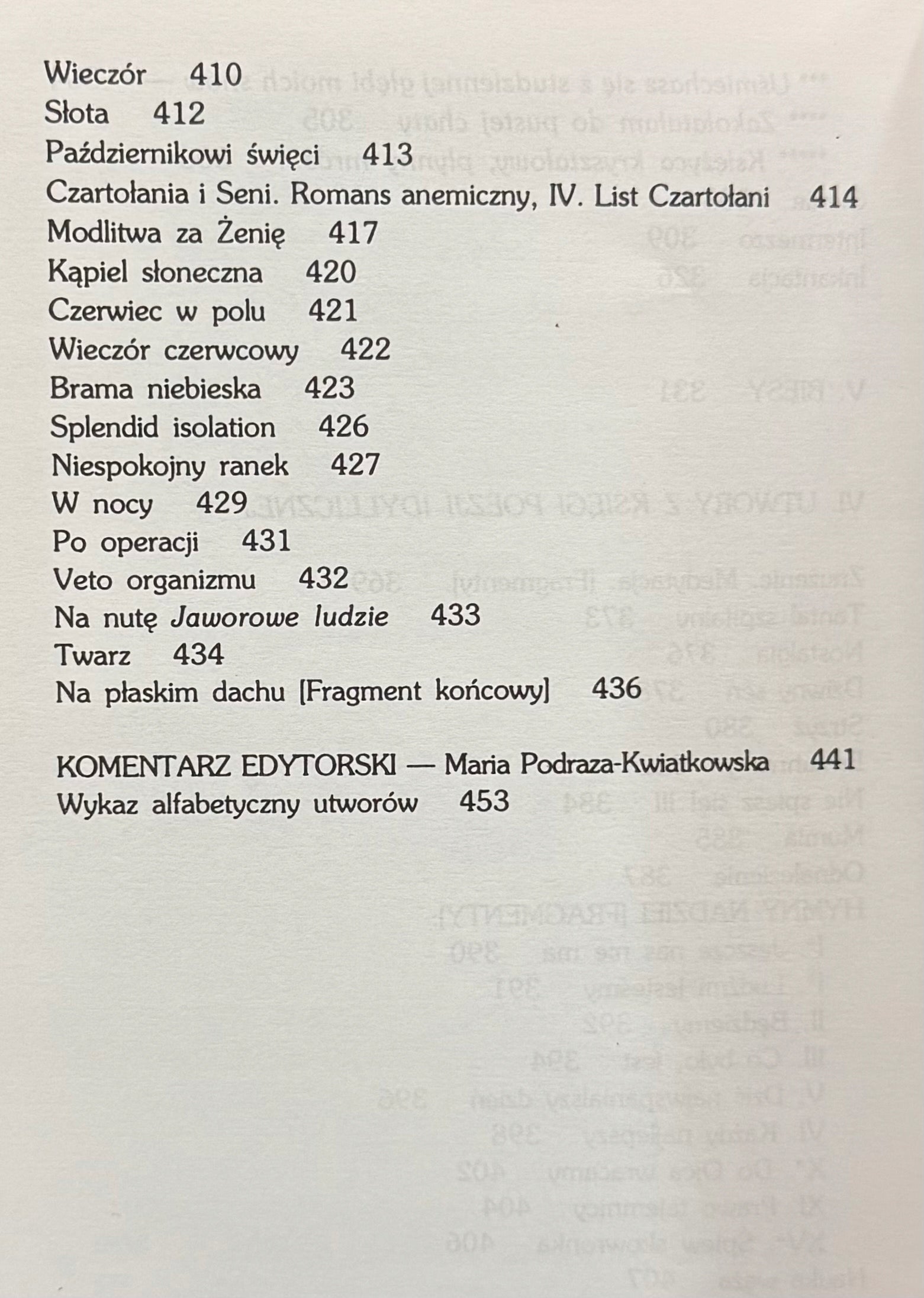 Utwory poetyckie Maria Komornicka