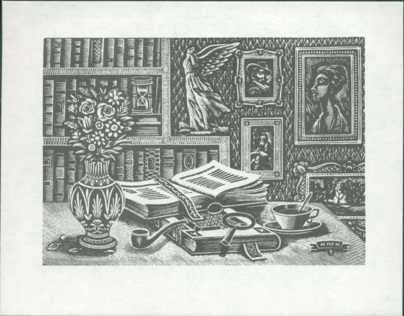 (z podpisem autora) Grafika okolicznościowa Teofila Jóźwiaka [Łódź 1986]