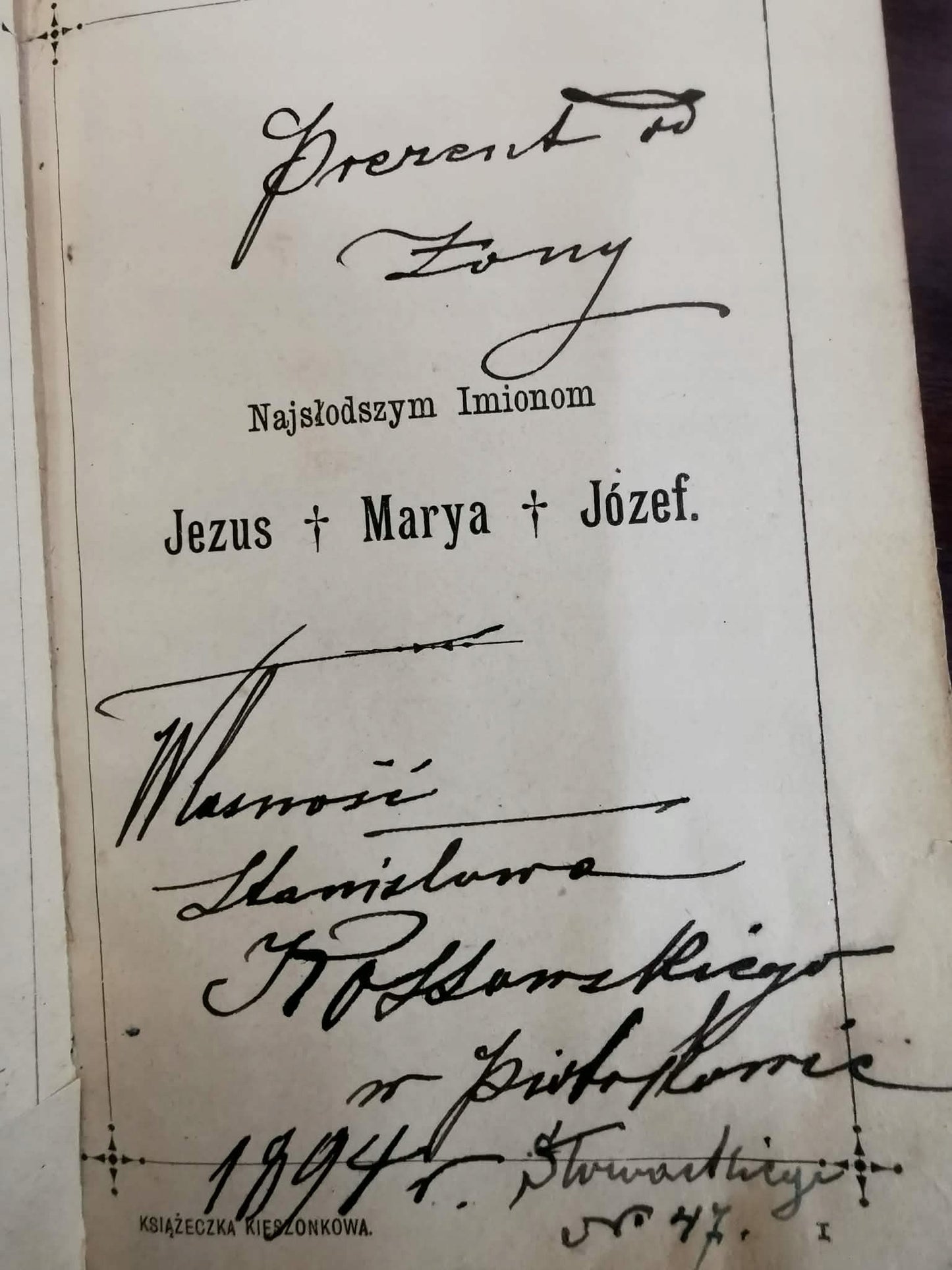 Książeczka do nabożeństwa [1893]