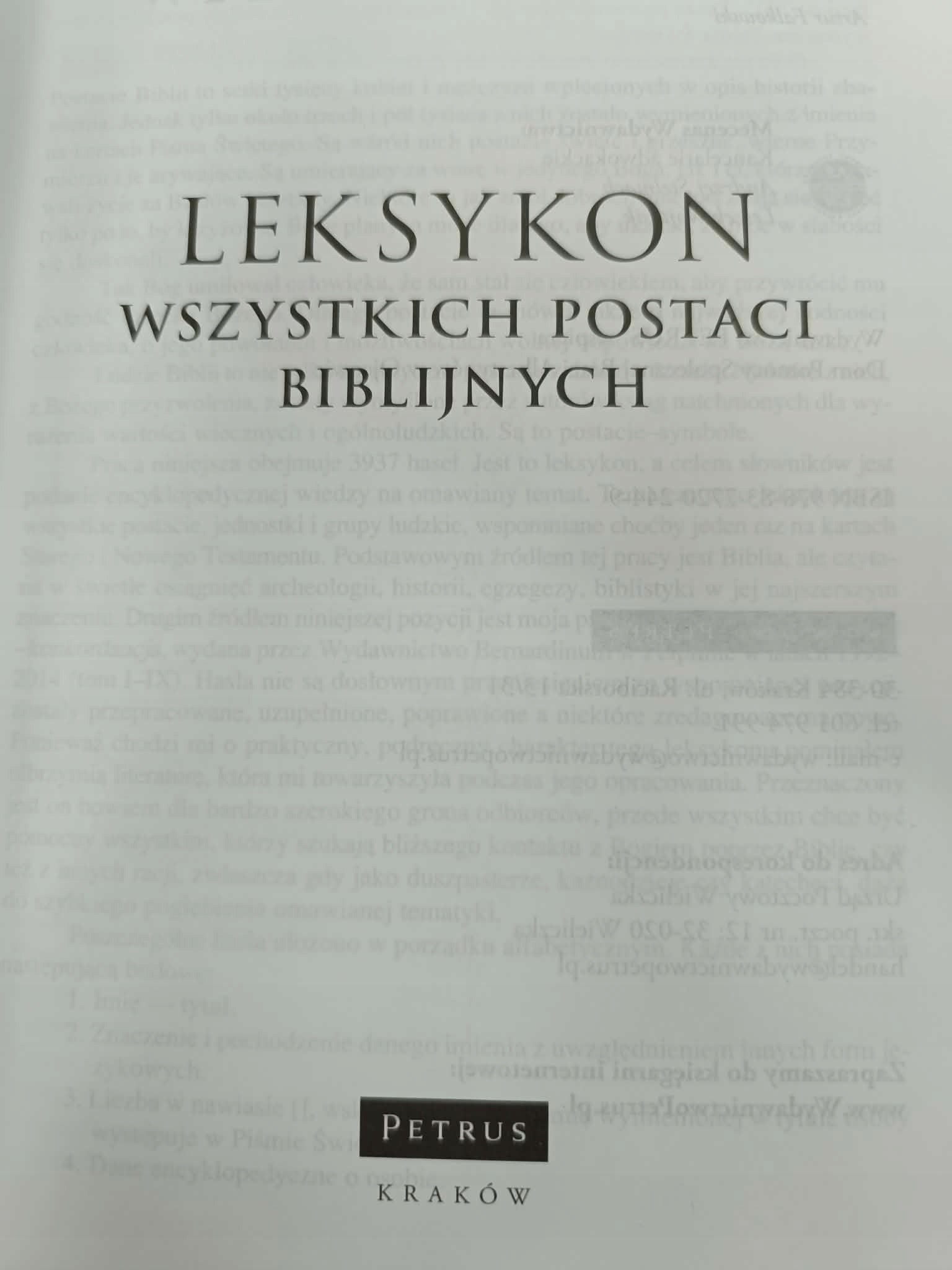 Leksykon wszystkich postaci biblijnych, Pius Czesław Bosak