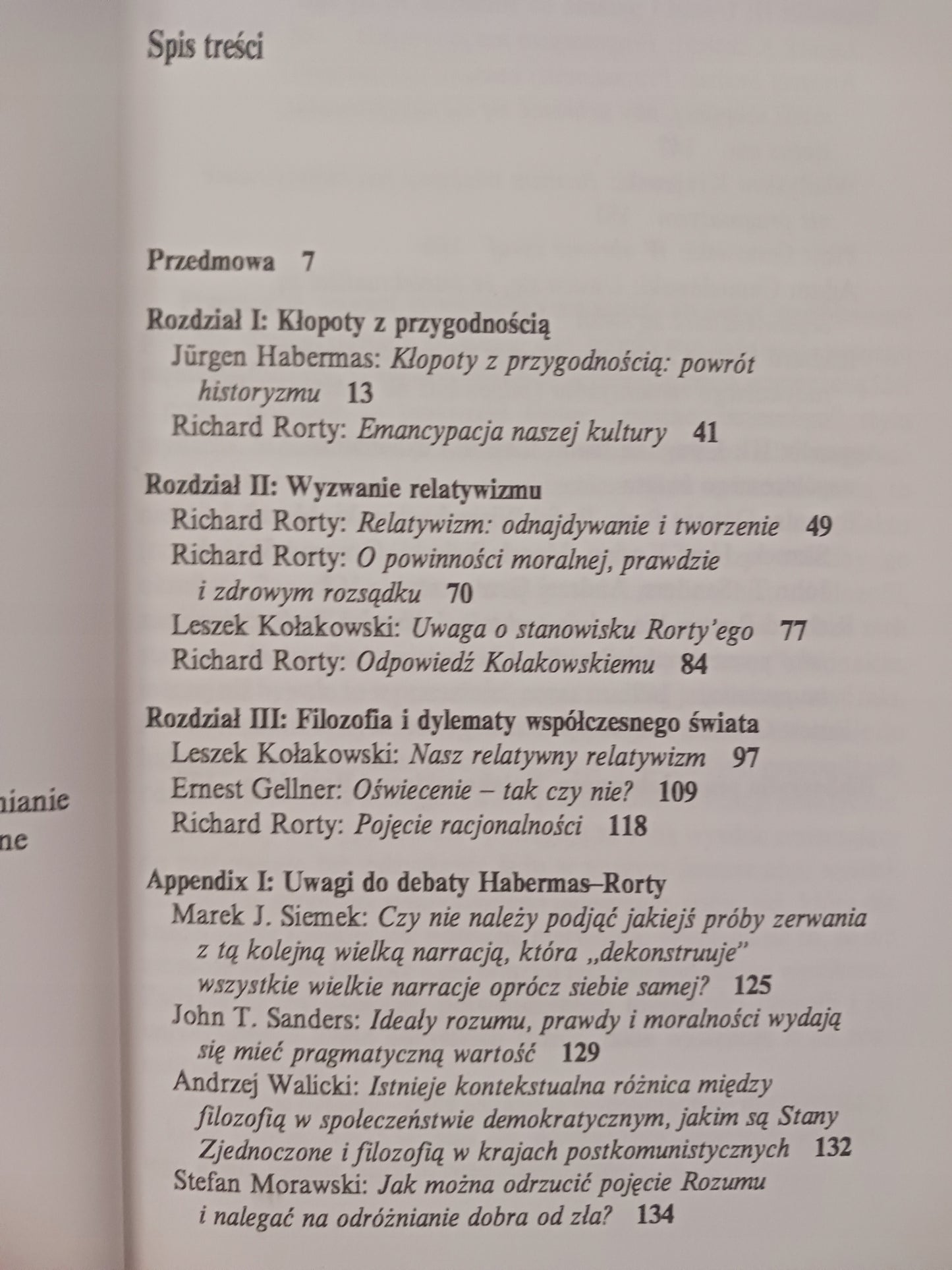 Habermas, Rorty, Kołakowski: Stan filozofii współczesnej Józef Niżnik