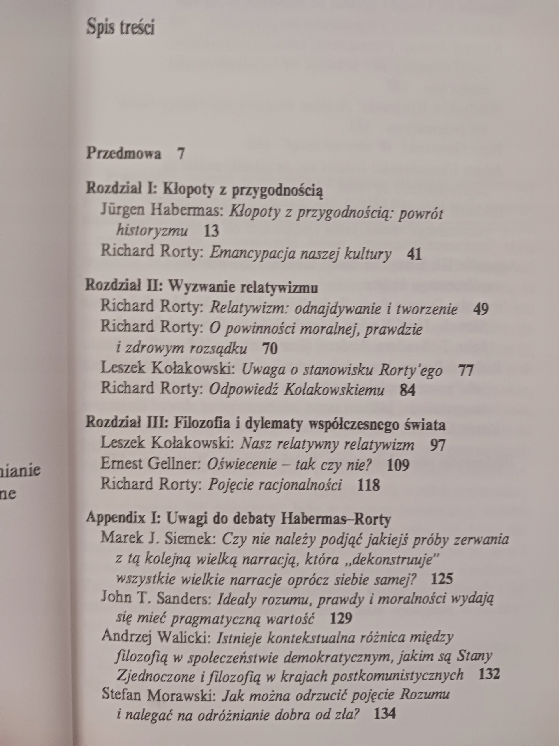 Habermas, Rorty, Kołakowski: Stan filozofii współczesnej Józef Niżnik