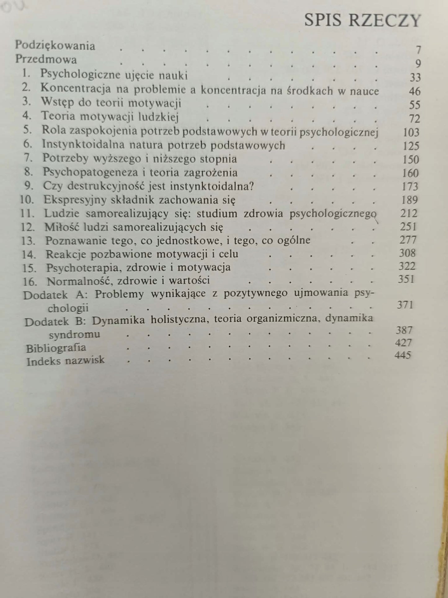 Motywacja i Osobowość Abraham H. Maslow