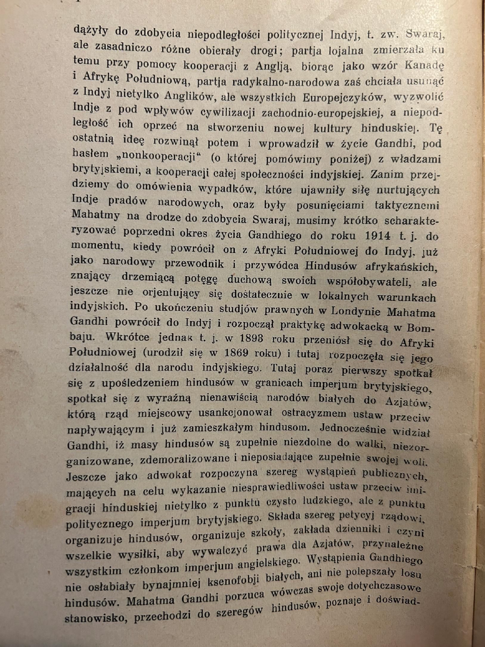 Ruch narodowy w Indjach i rola Mahatmy Gandhiego - Krysińska [przedwojenna]