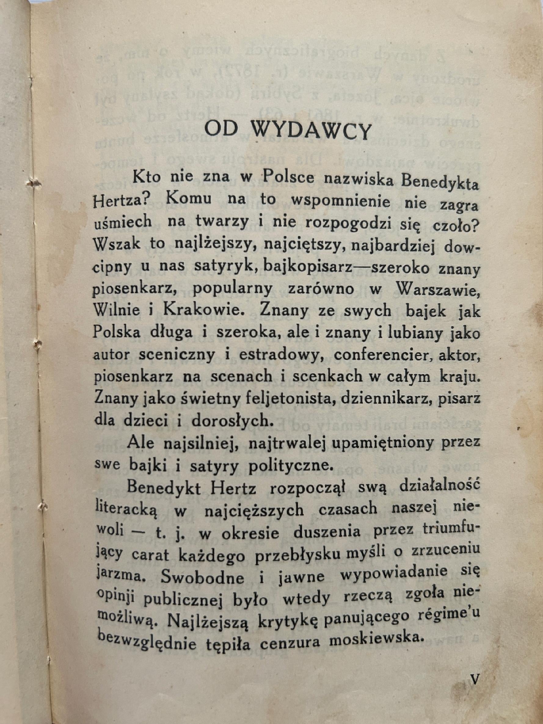 Żarty nie na żarty. Bajki, satyry i piosenki - Benedykt Hertz