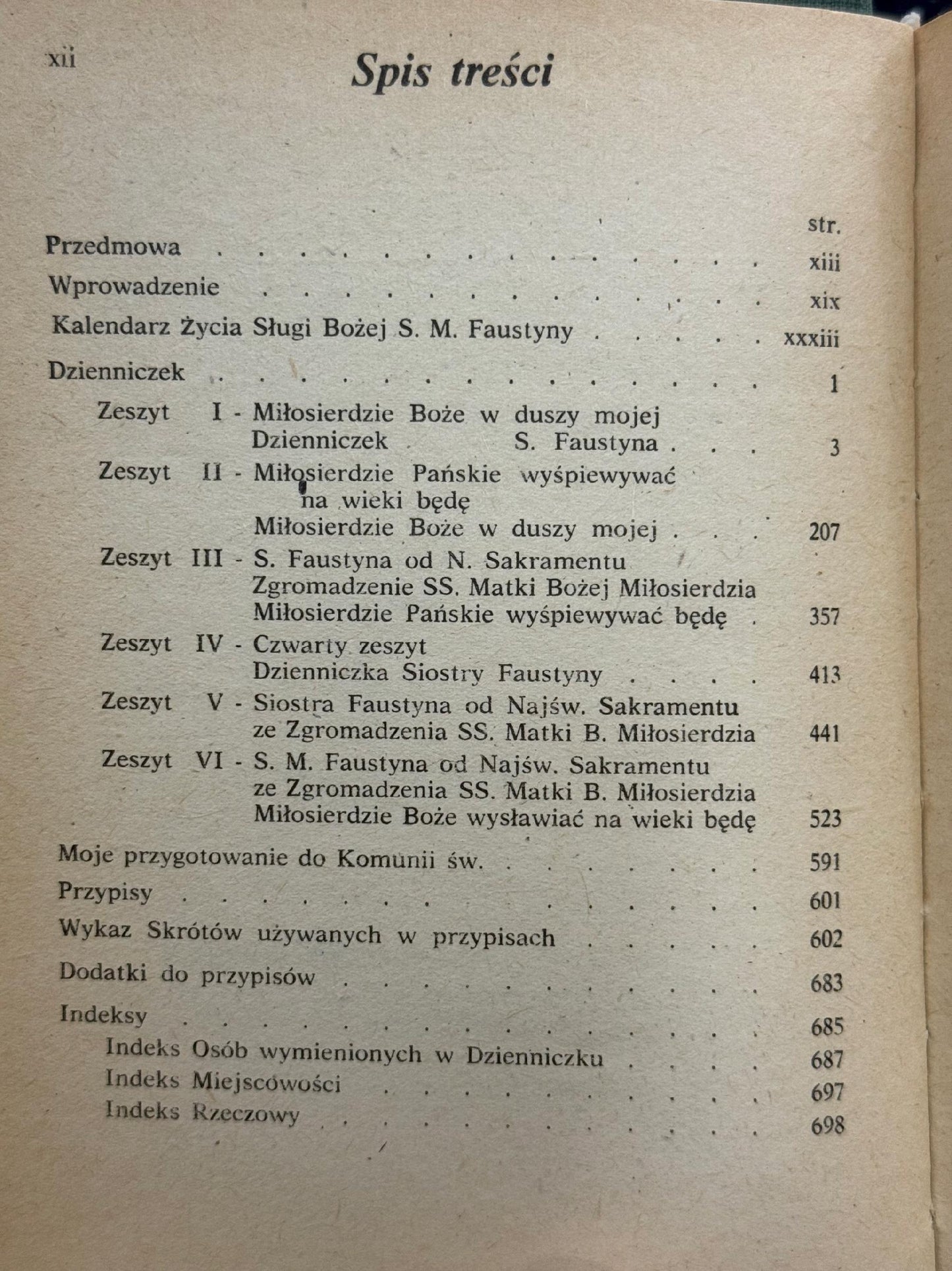 Dzienniczek Sługi Bożej S. M. Faustyny Kowalskiej