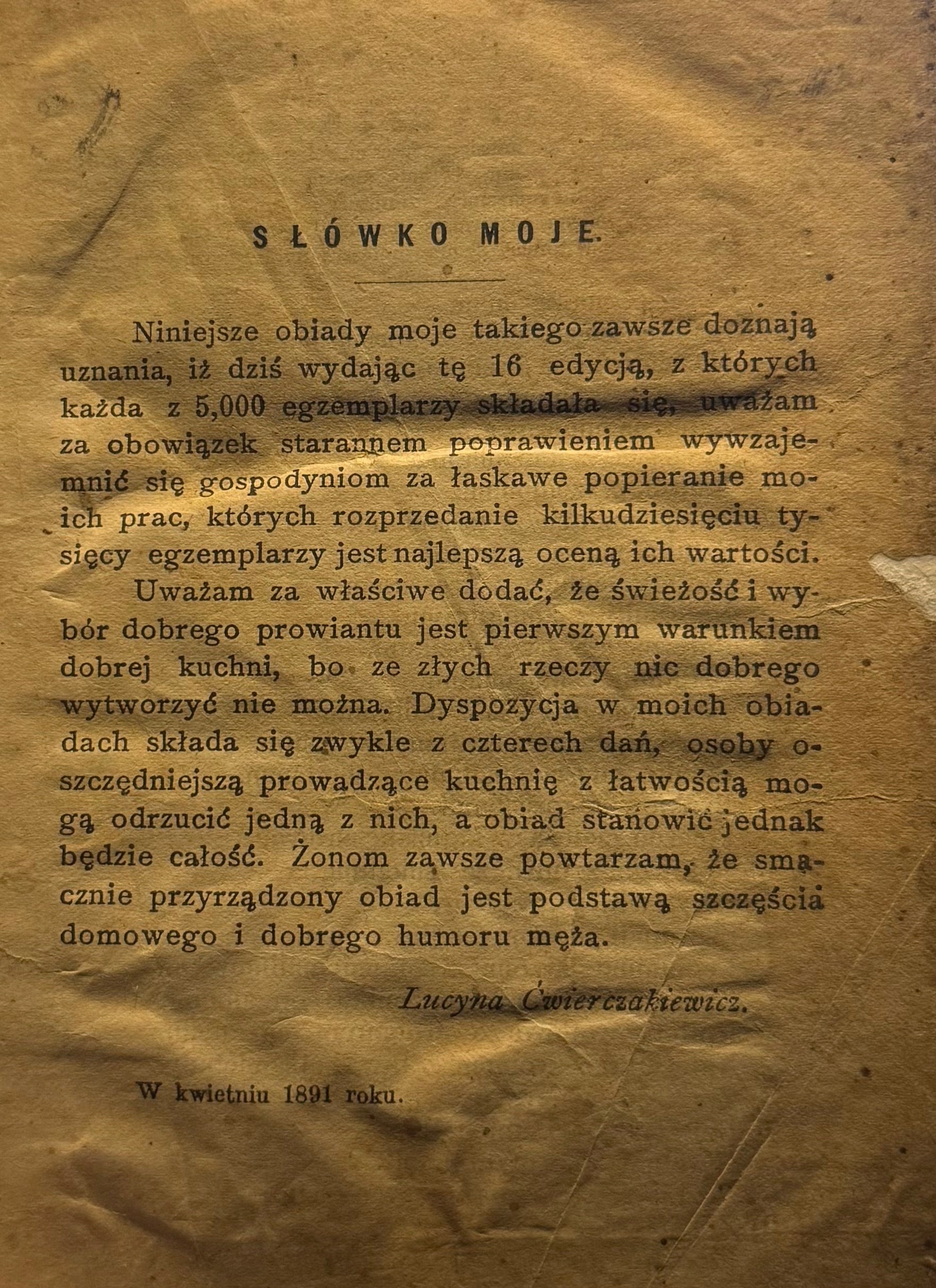 365 obiadów za pięć złotych Ćwierczakiewiczowa Lucyna [1891]