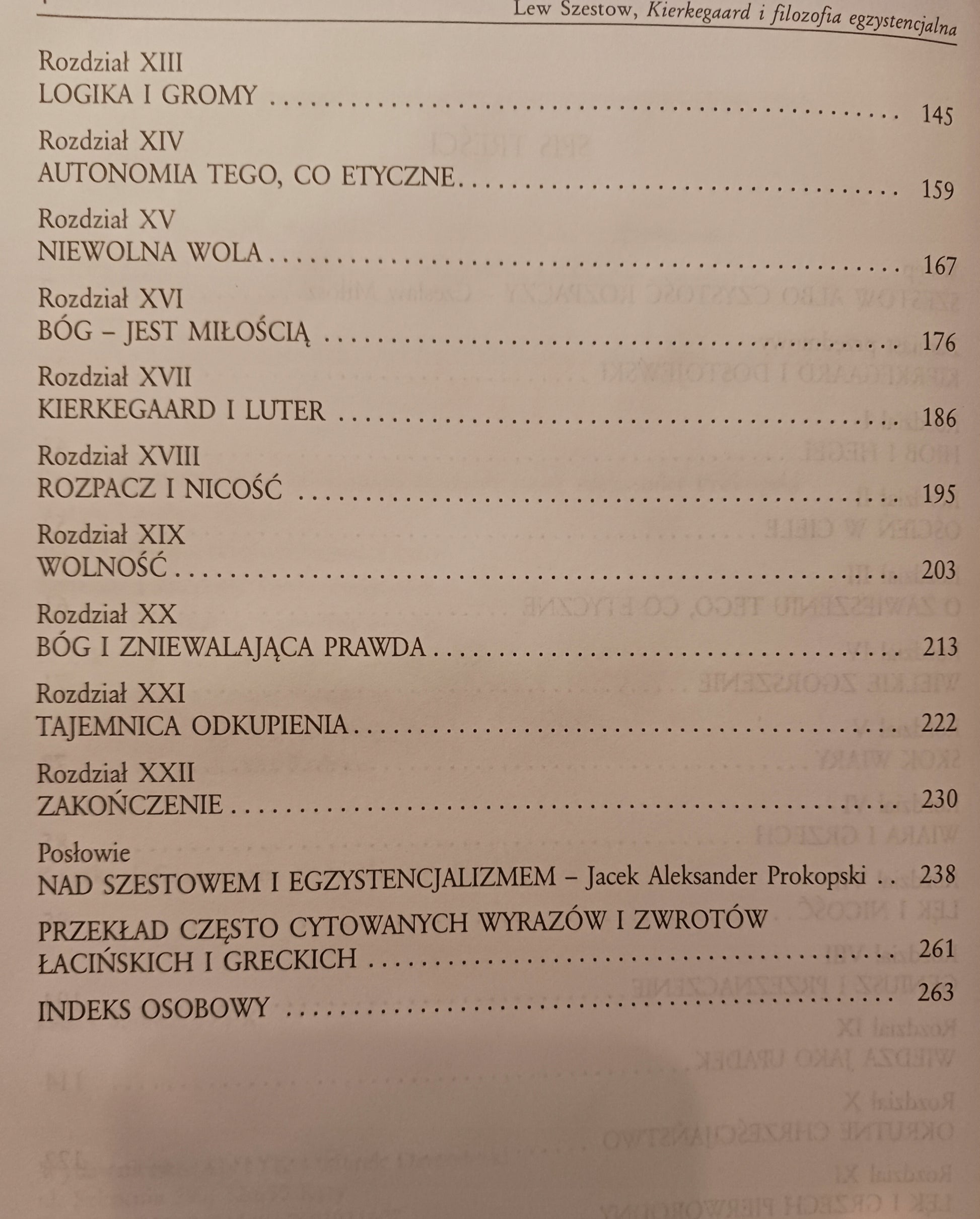 Kierkegaard i filozofia egzystencjalna Lew Szestow