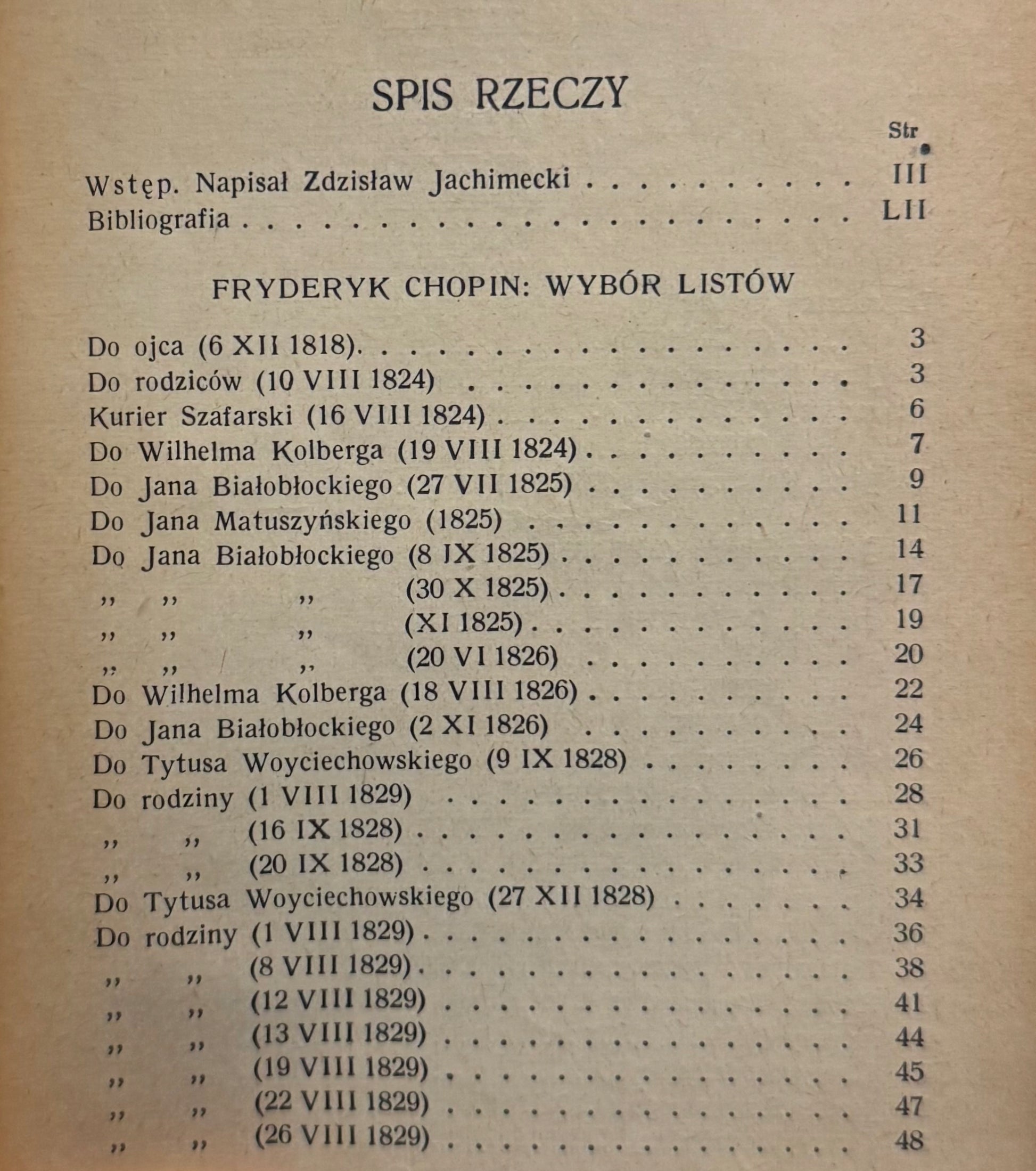 Wybór listów Fryderyk Chopin [Biblioteka Narodowa]