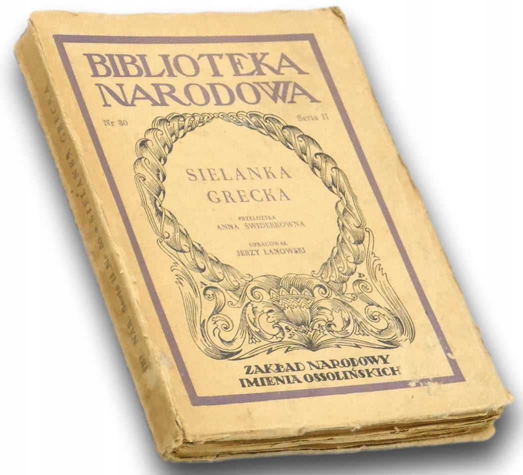 Sielanka grecka Anna Świderkówna [Biblioteka Narodowa]