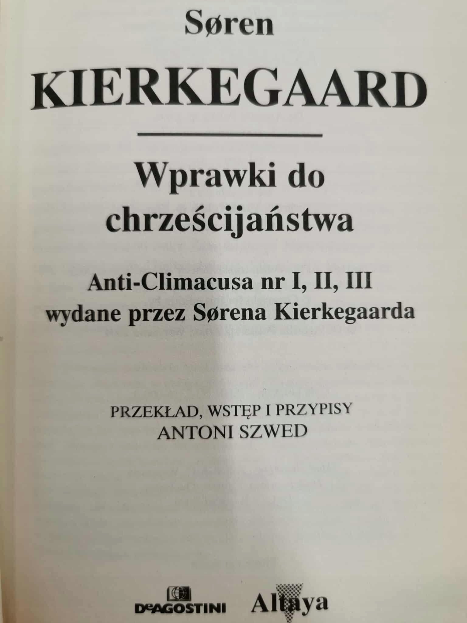 Wprawki do chrześcijaństwa, Søren Kierkegaard
