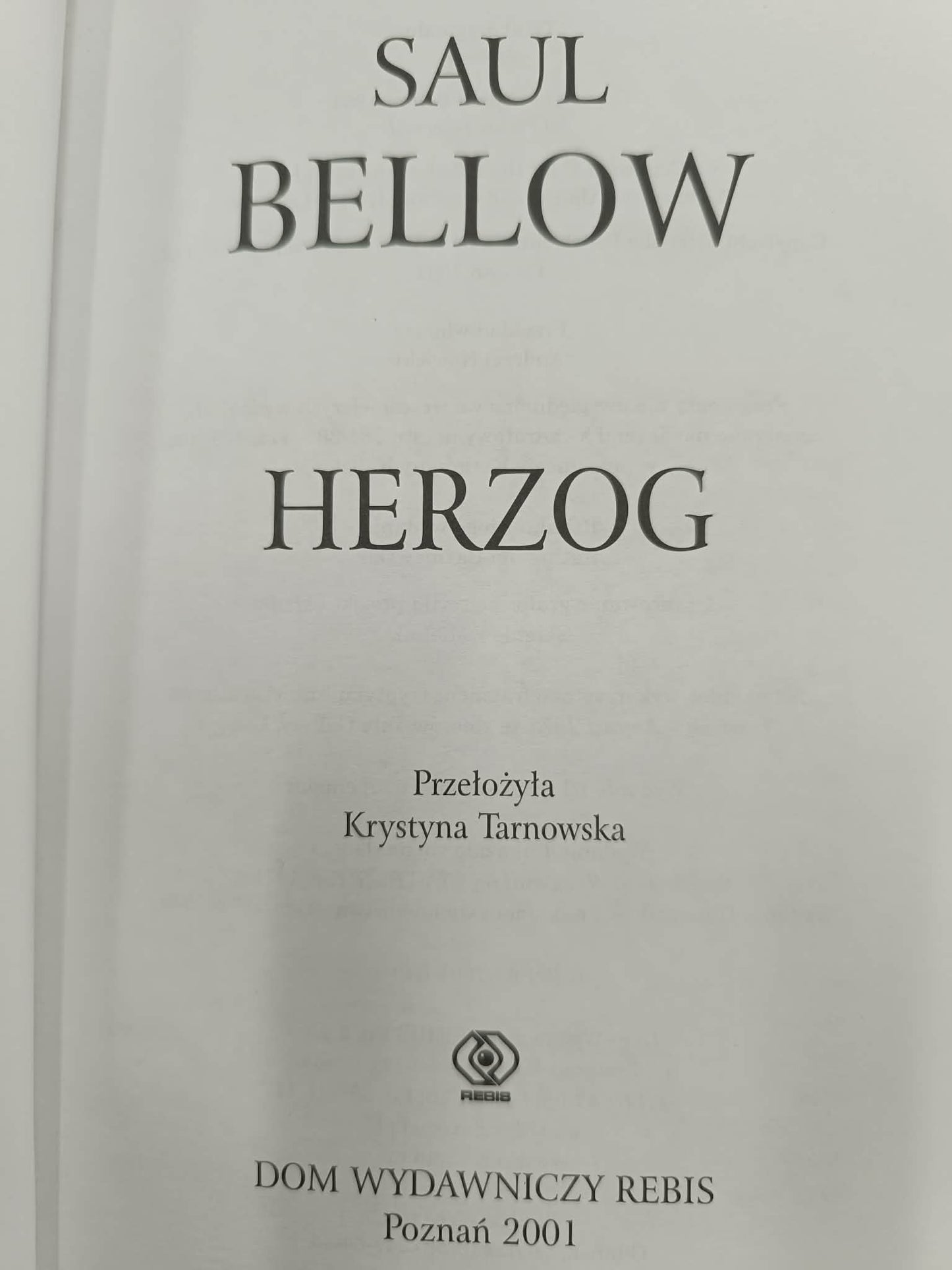 Herzog, Saul Bellow [Mistrzowie Literatury]