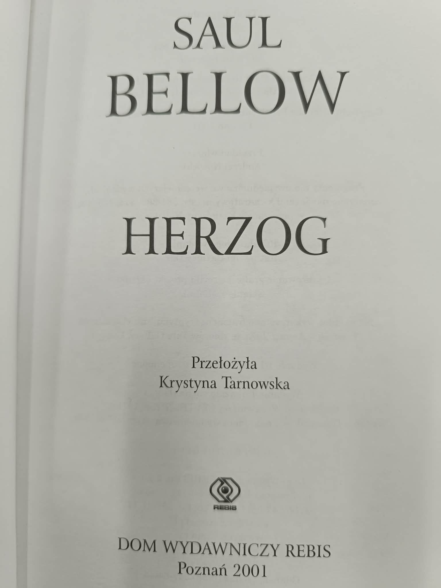 Herzog, Saul Bellow [Mistrzowie Literatury]