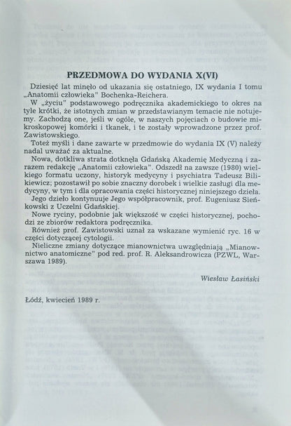Komplet 5 tomów Anatomia człowieka Adam Bochenek Michał Reicher