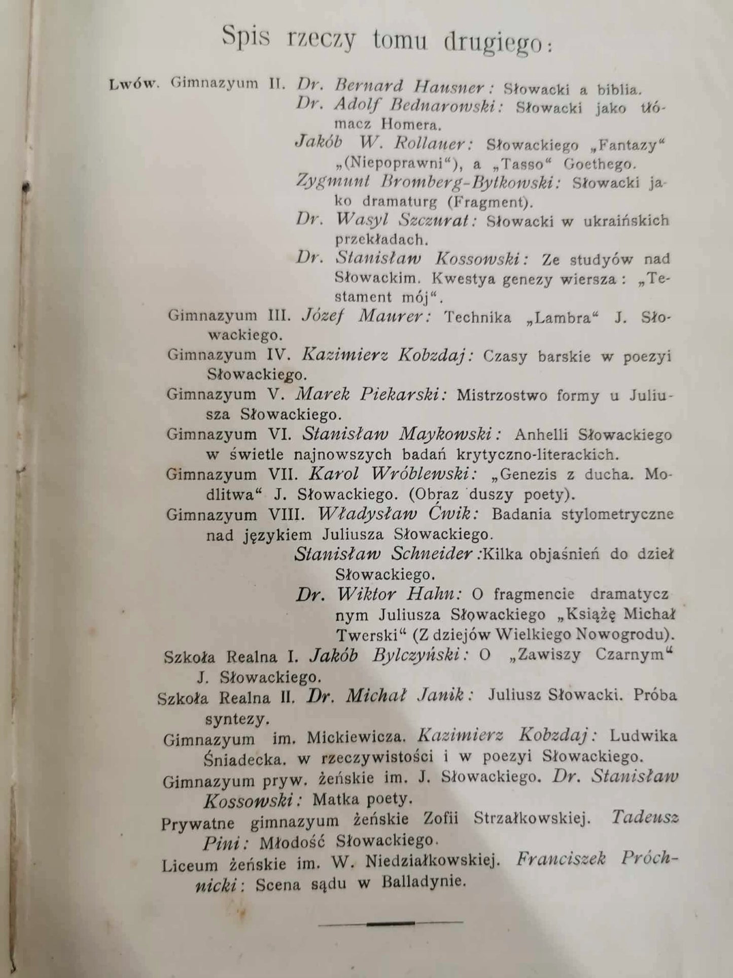 Księga pamiątkowa J. Słowackiego, t. I-II [Lwów 1909]