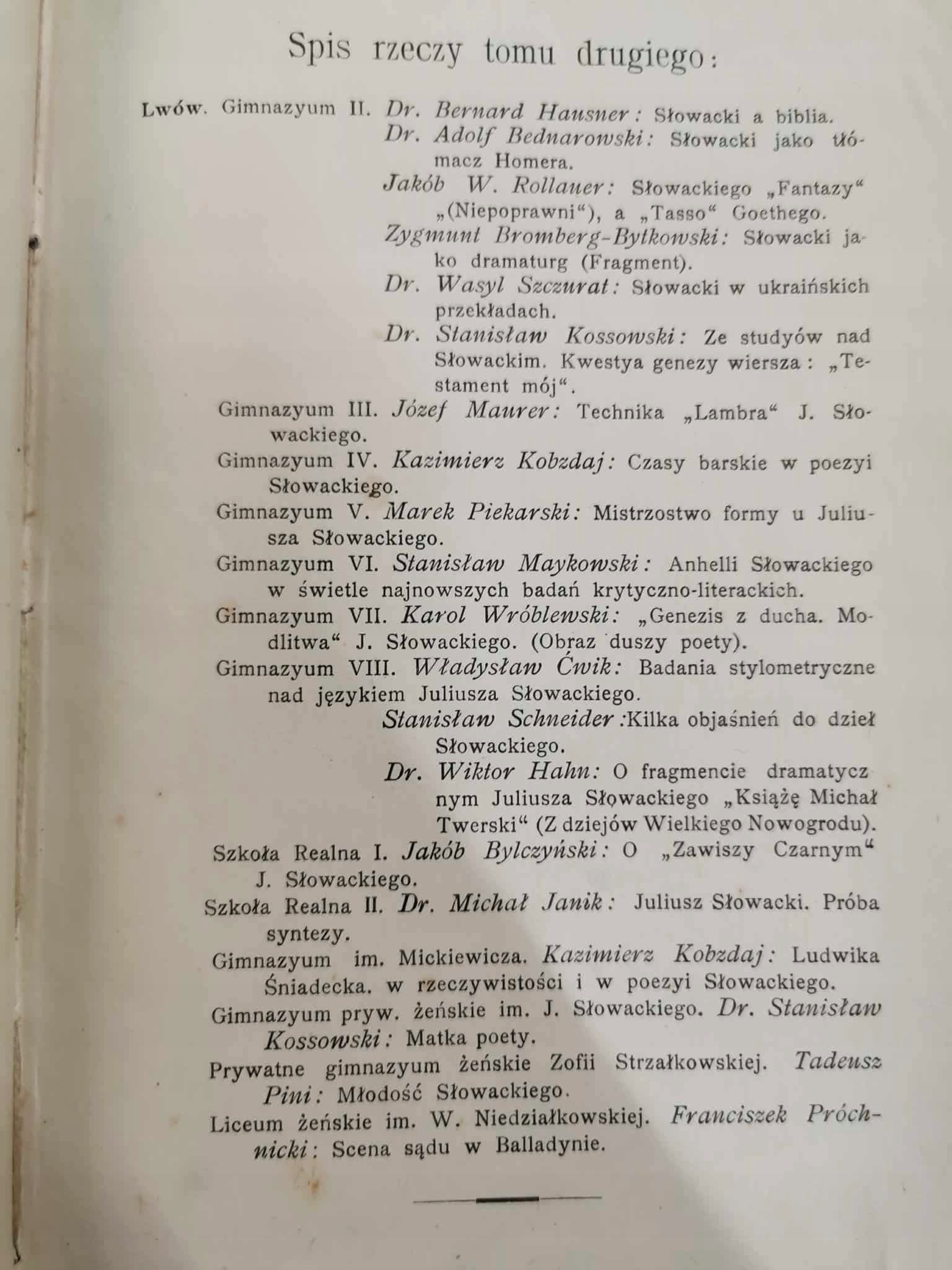 Księga pamiątkowa J. Słowackiego, t. I-II [Lwów 1909]
