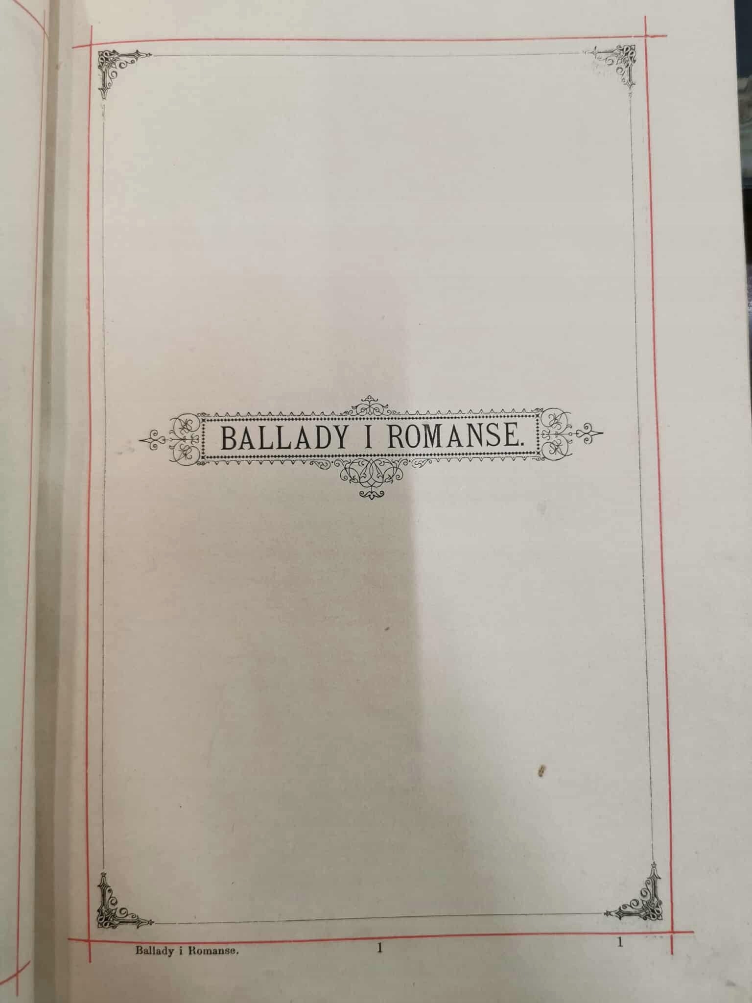 Ballady i romanse. Sonety, A. Mickiewicz [Lwów 1891]