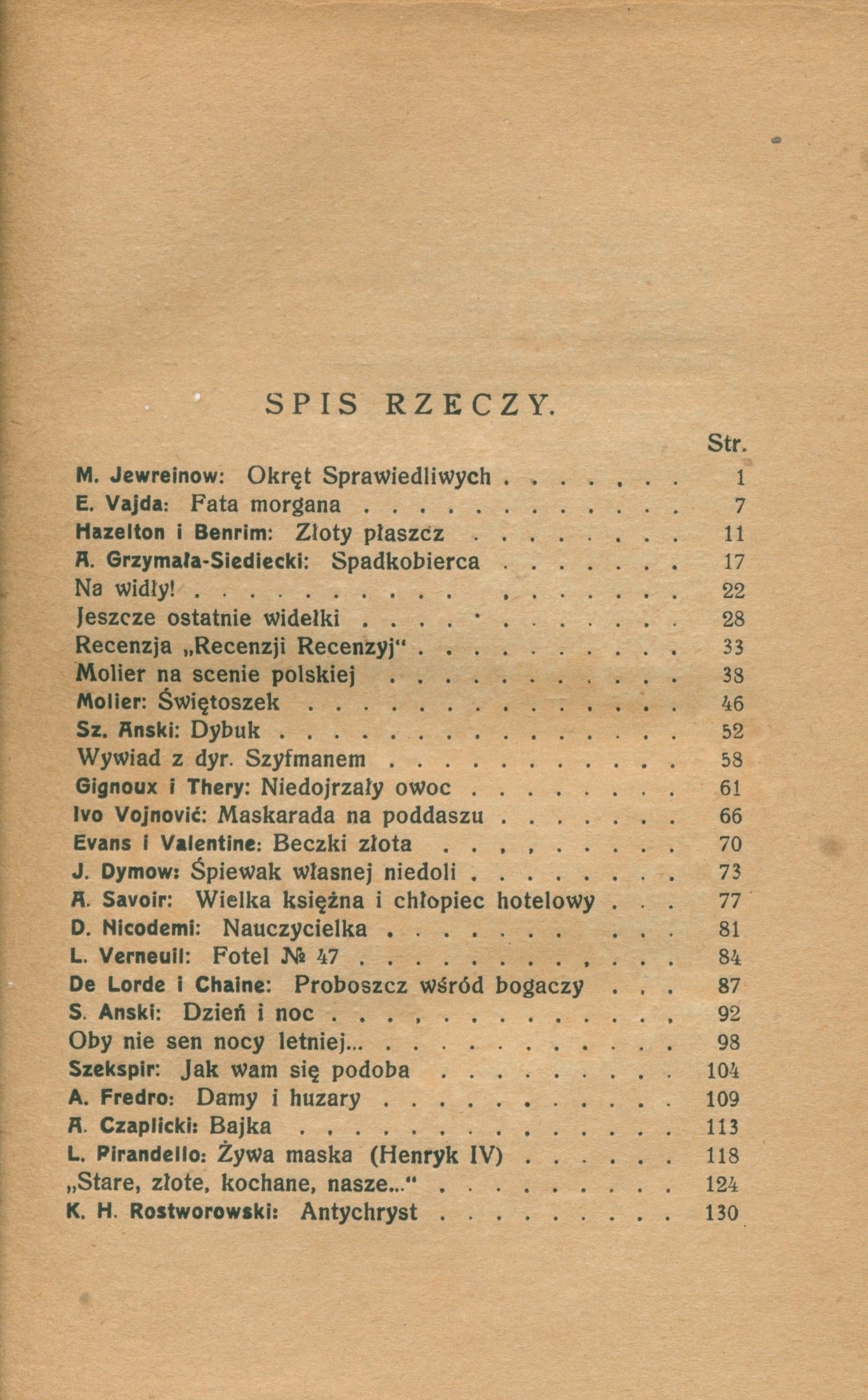 Flirt z Melpomeną. Wieczór VI-ty [I. wyd.] [Warszawa 1926] T. Boy-Żeleński