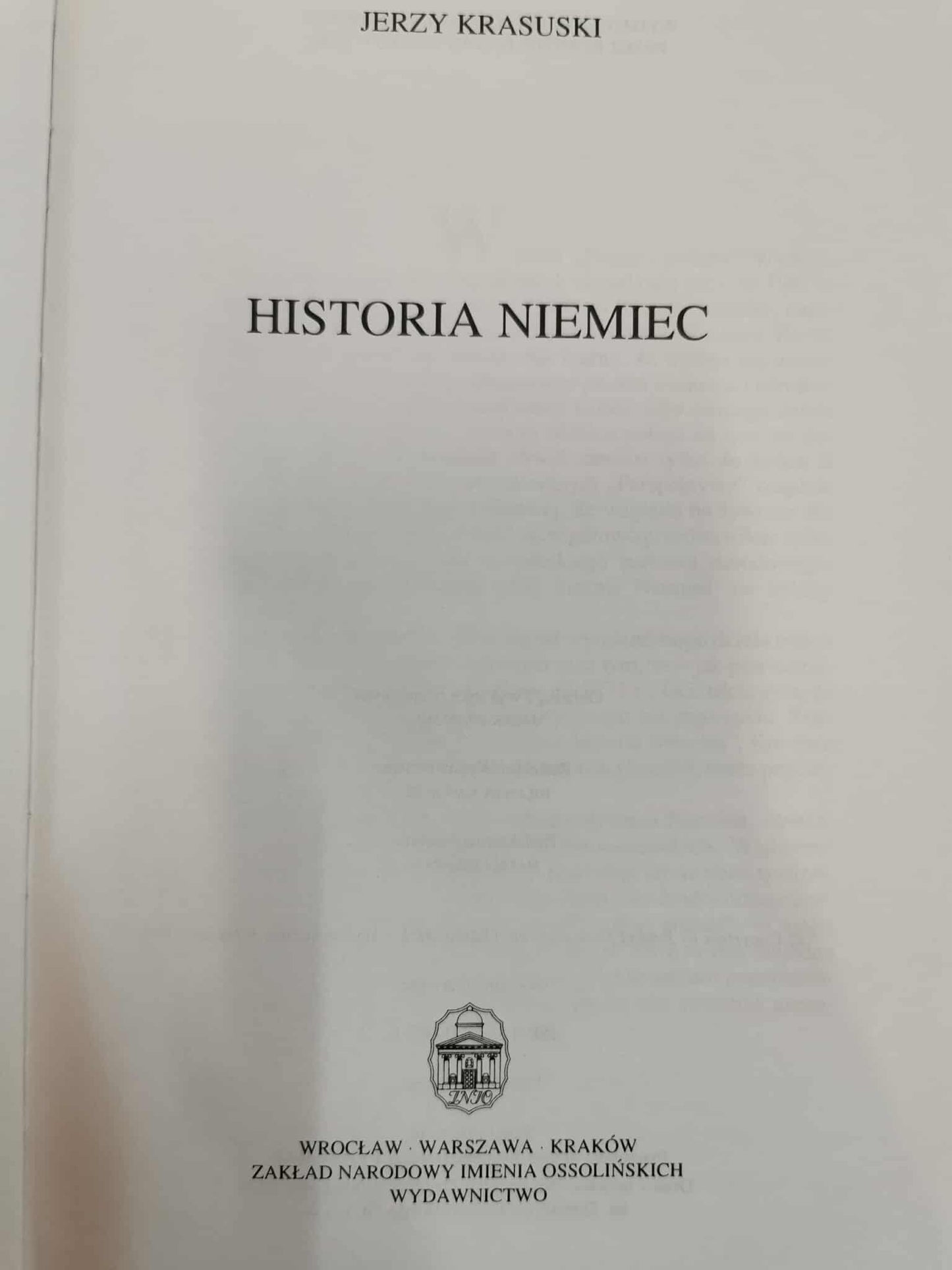 HISTORIA NIEMIEC, Jerzy Krasuski