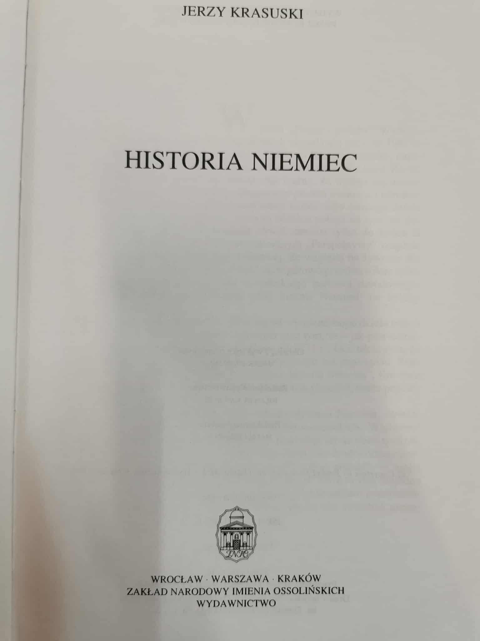 HISTORIA NIEMIEC, Jerzy Krasuski