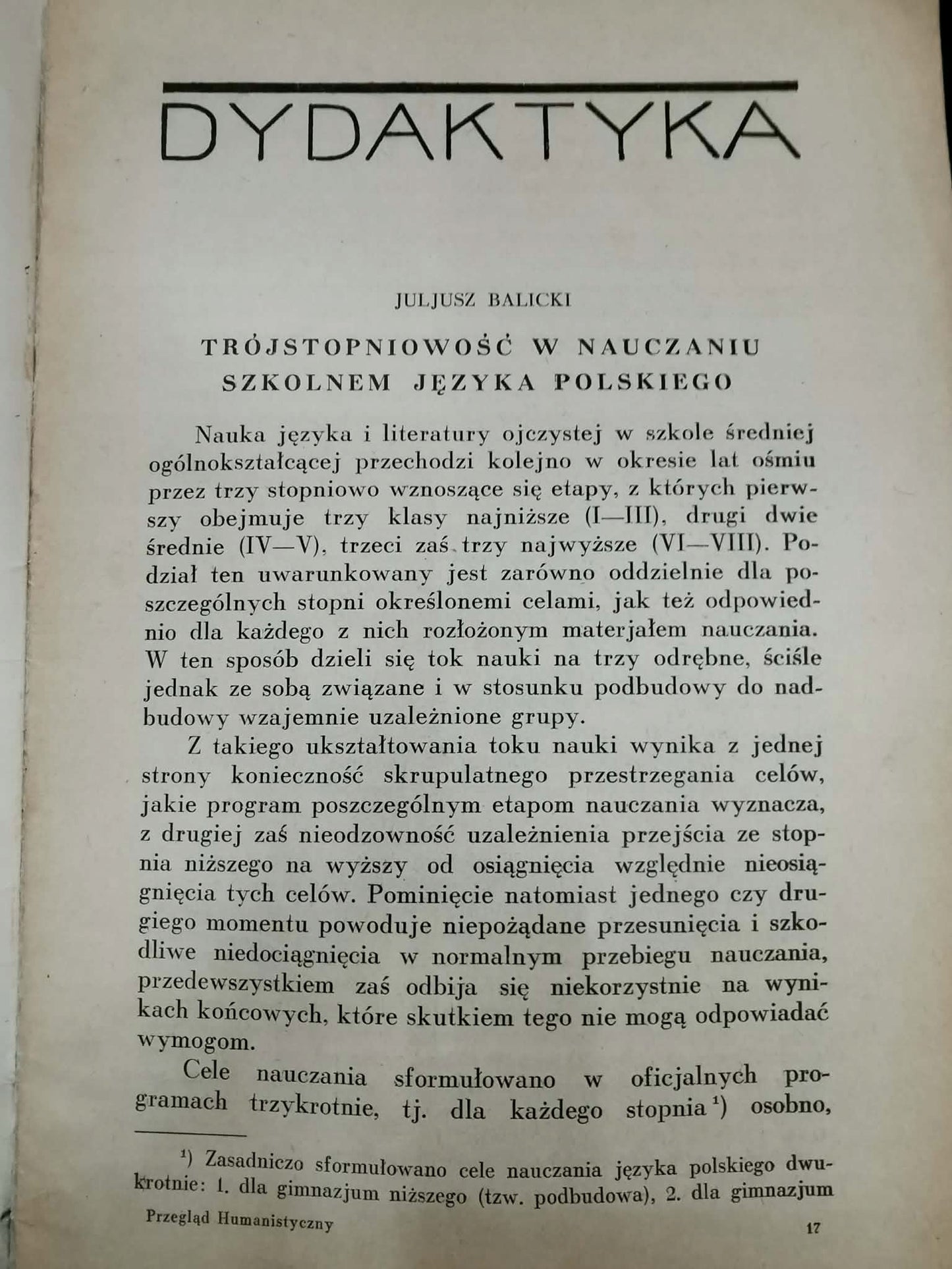 Przegląd humanistyczny [1930 rok V, zeszyt 3]
