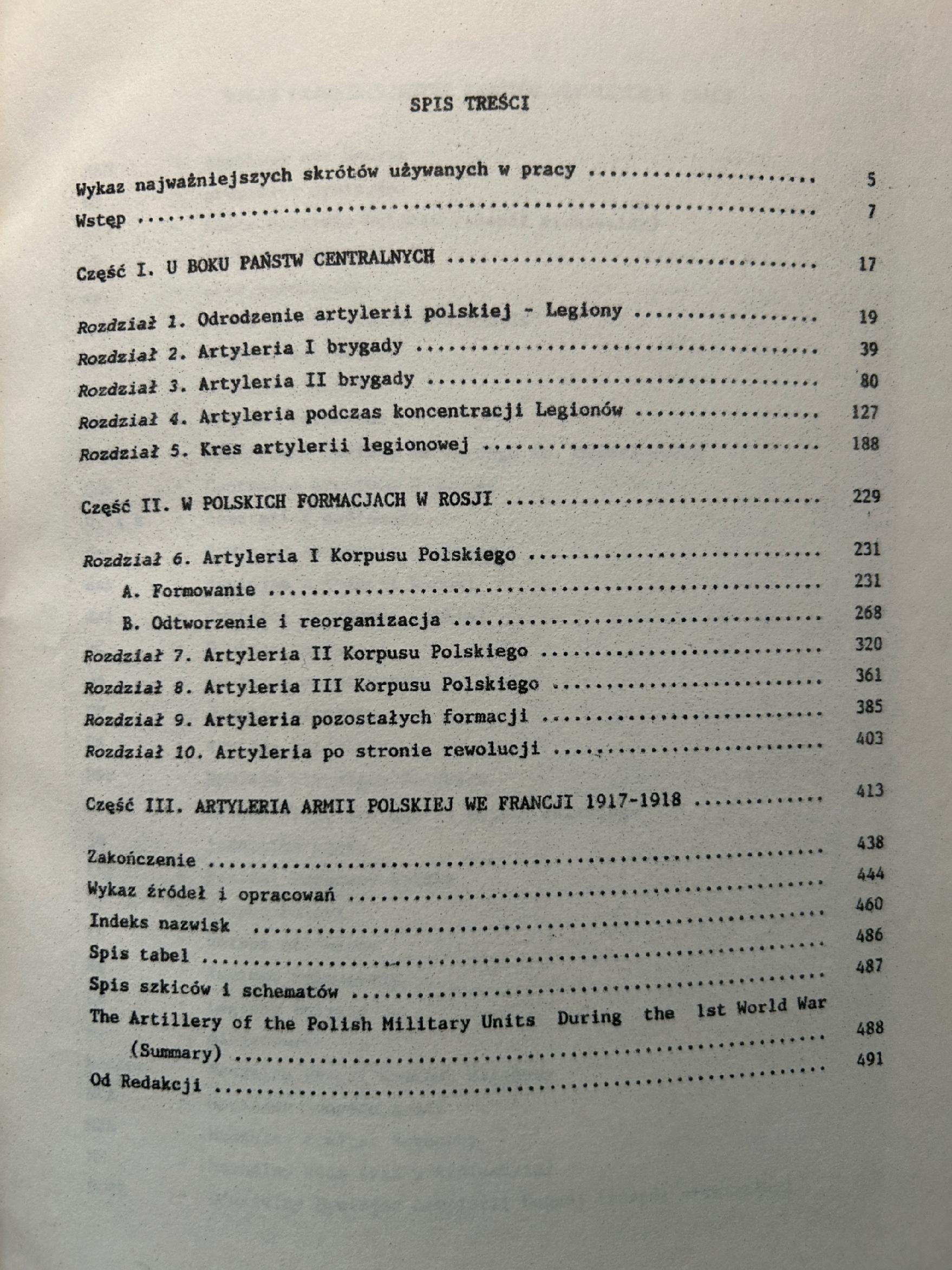 Artyleria polskich formacji wojskowych podczas I wojny światowej -Kozłowski