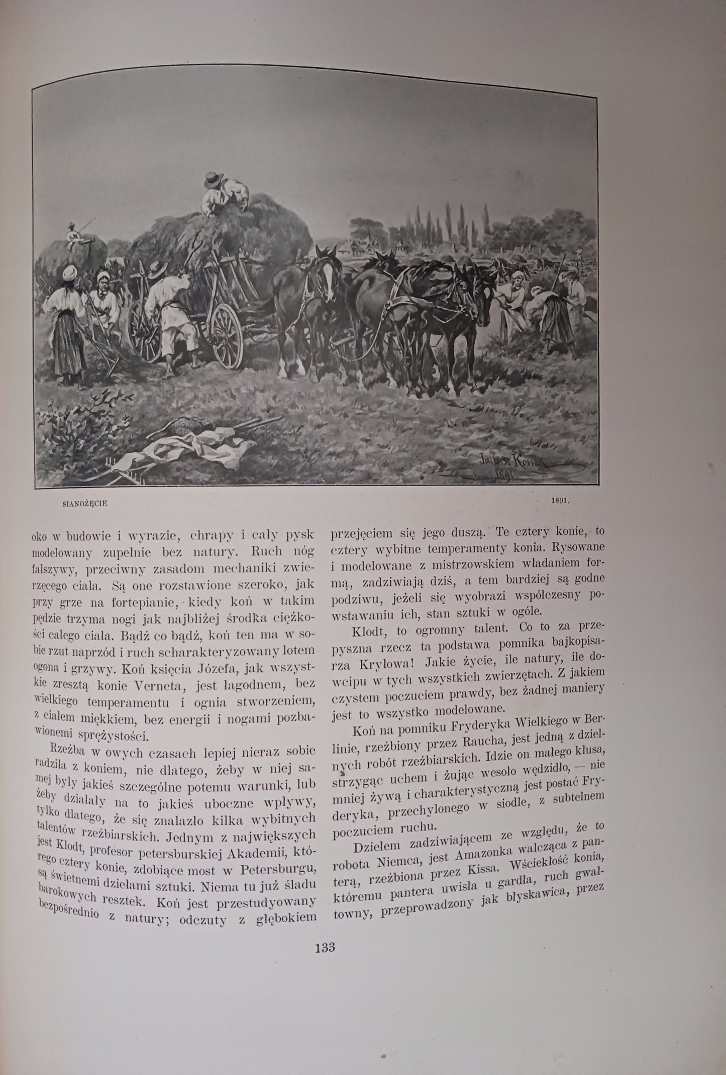 Juljusz Kossak przez Stanisława Witkiewicza [wydanie pierwsze 1900 rok]