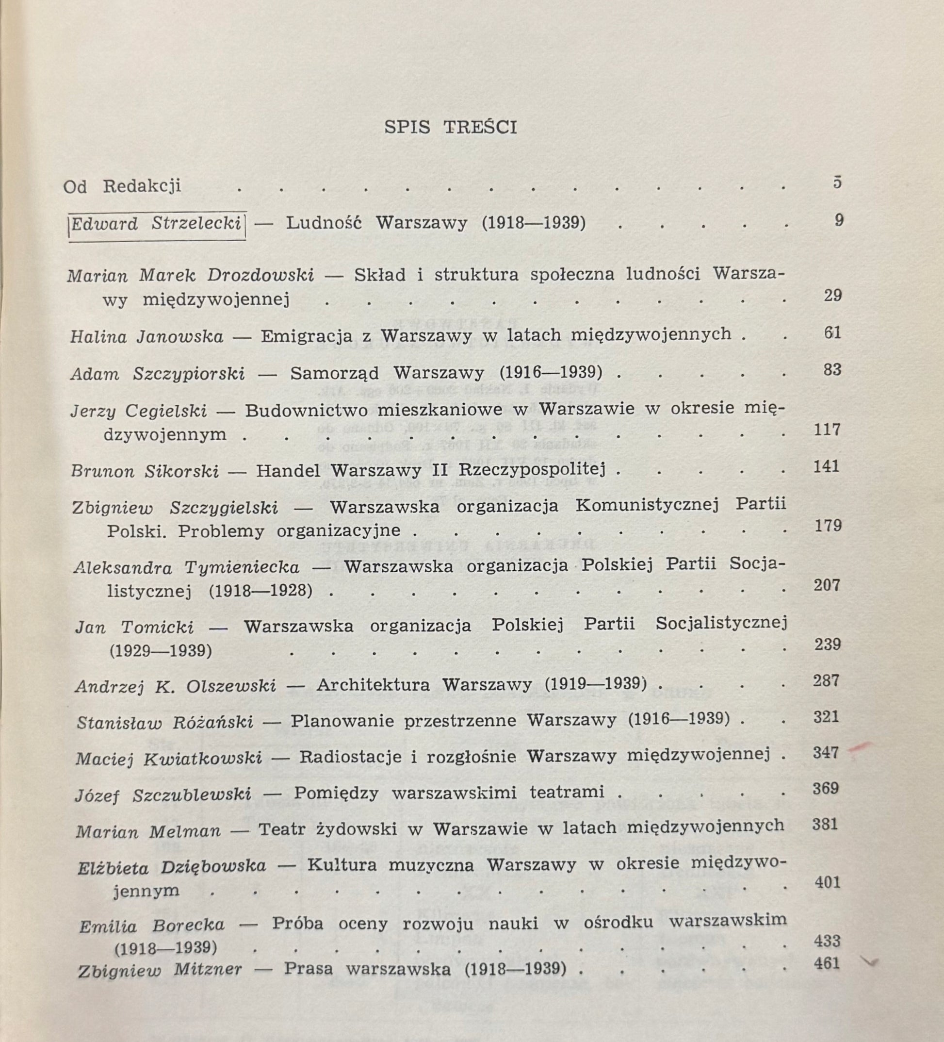 Warszawa II Rzeczypospolitej 1918-1939 Tom 1