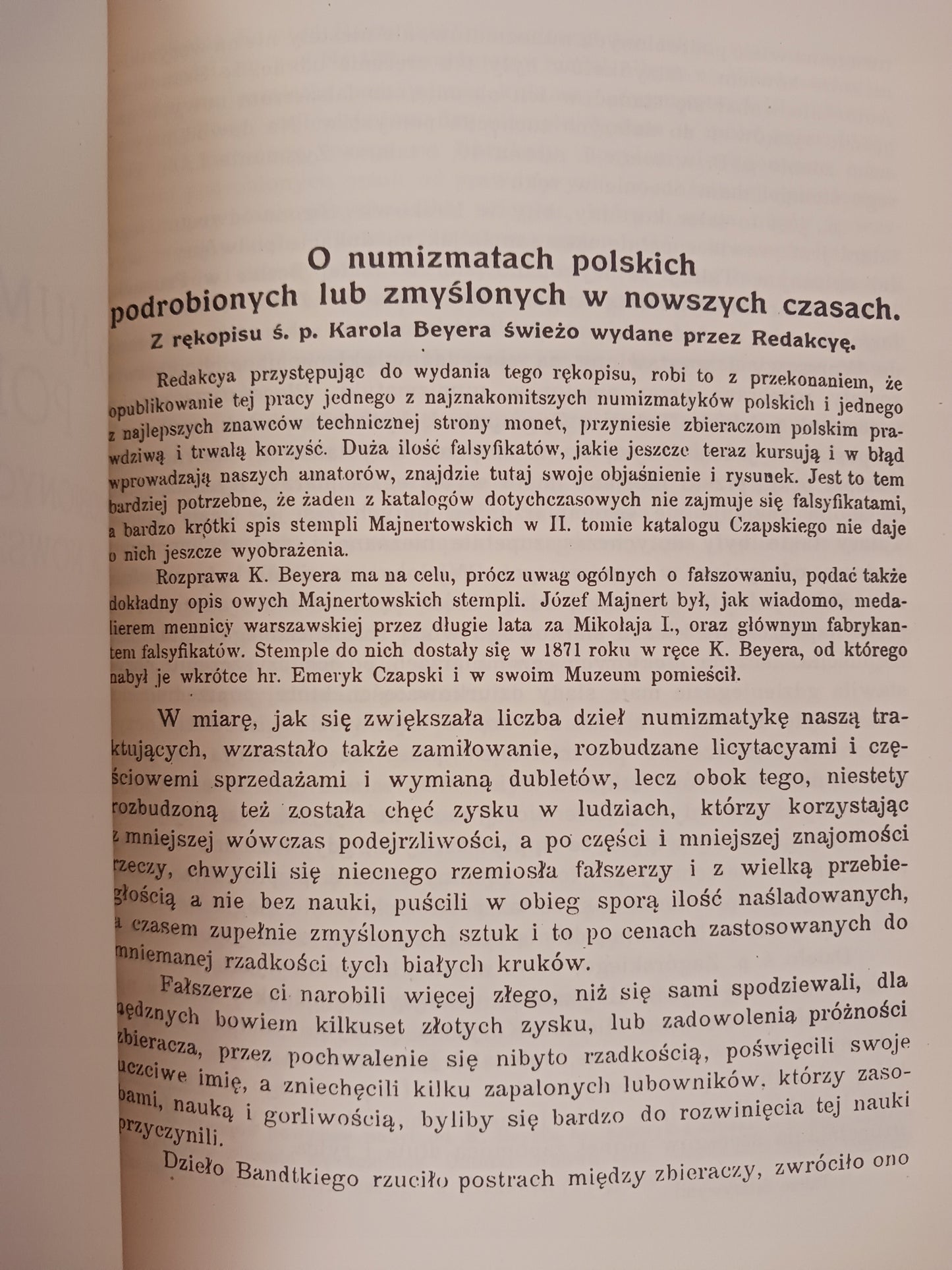 Fałszywe monety polskie Henryk Mańkowski