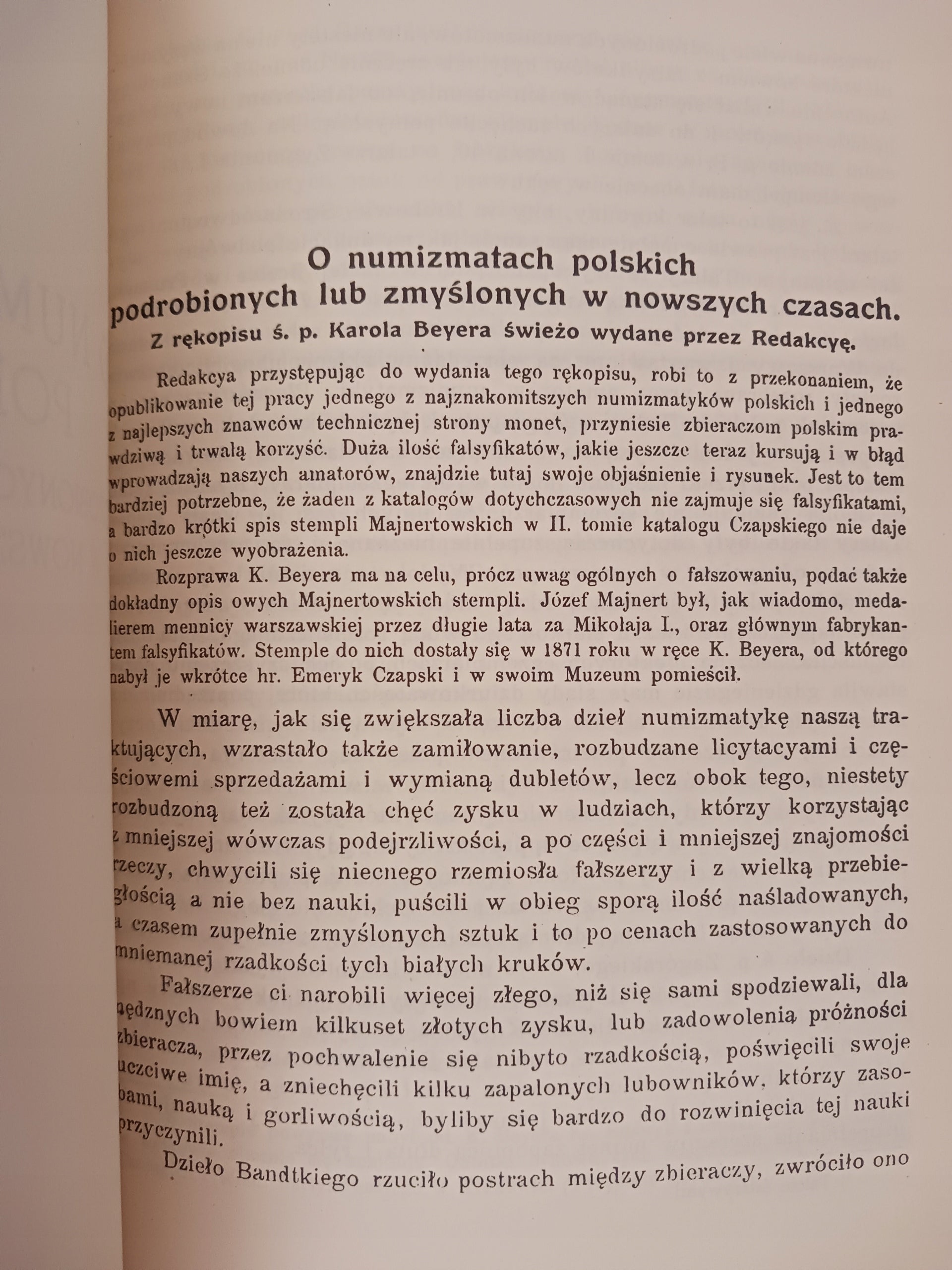 Fałszywe monety polskie Henryk Mańkowski