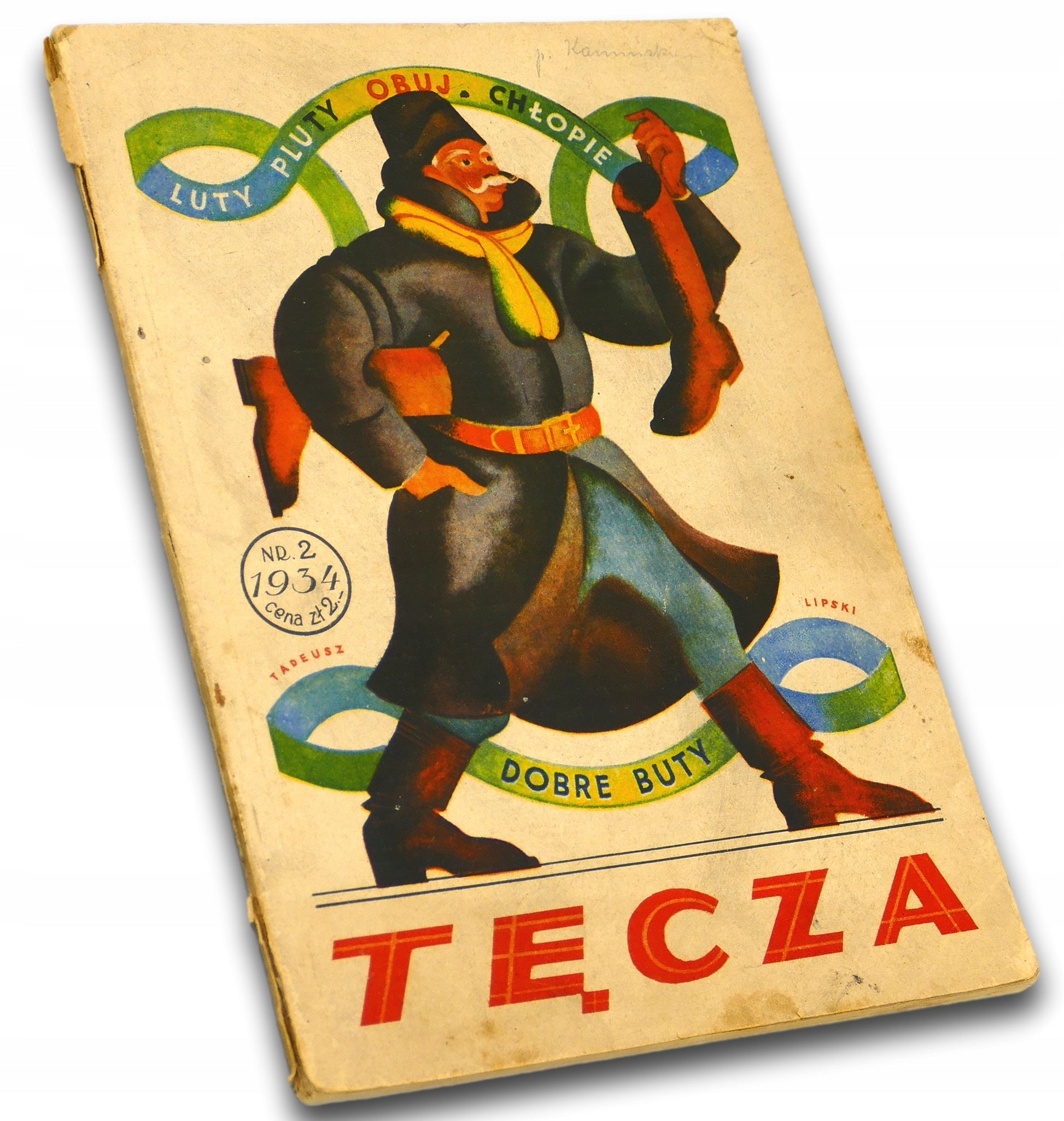 Tęcza. Ilustrowane pismo miesięczne nr 2 [1934][okładka T. Lipski]
