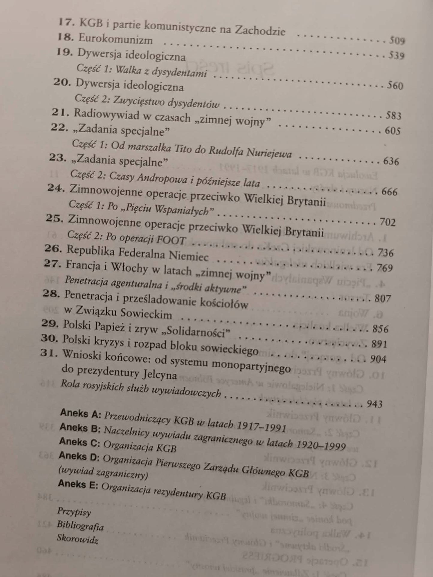 ARCHIWUM MITROCHINA, CHRISTOPHER ANDREW, WASILIJ MITROCHIN