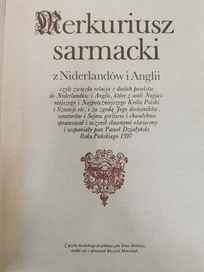 Merkuriusz Sarmacki z Niderlandów i Anglii [1978]